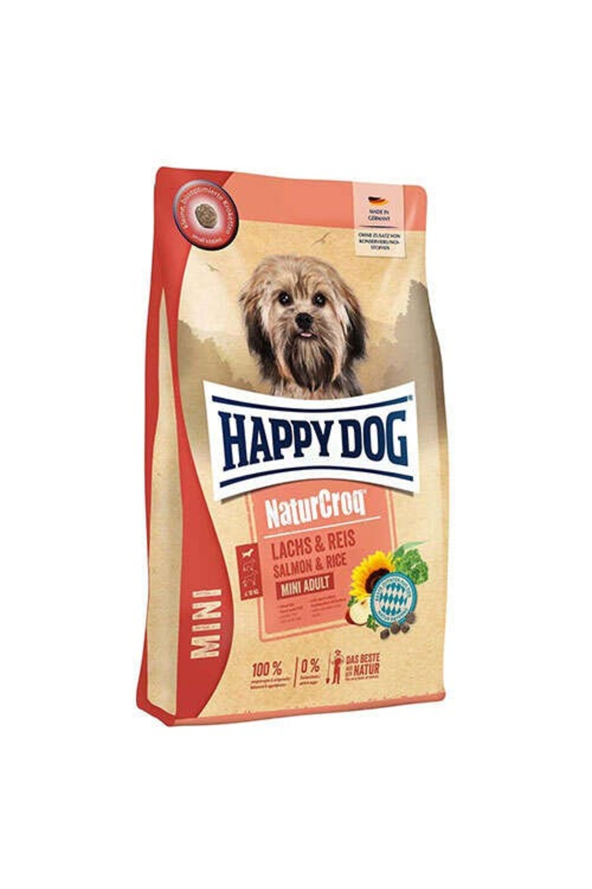 غذای خشک سگ نژاد کوچک هپی داگ Happy Dog NaturCroq سالمون، ۴ کیلوگرم