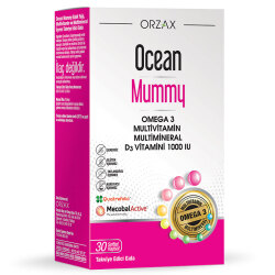 مکمل غذایی مولتی‌ویتامین و امگا ۳ اورزاکس Orzax Ocean Mummy، ۳۰ کپسول نرم