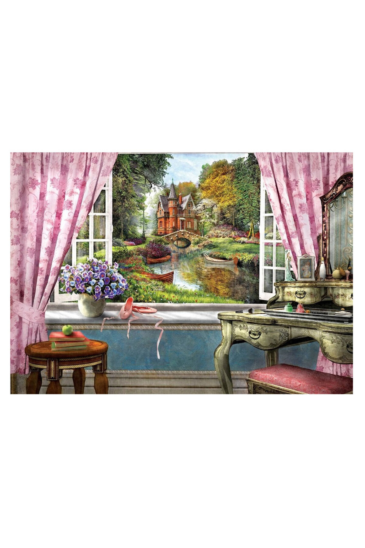 پازل قلعه 5388 در پنجره 1500 قطعه من اورجینال ارت Art Puzzle