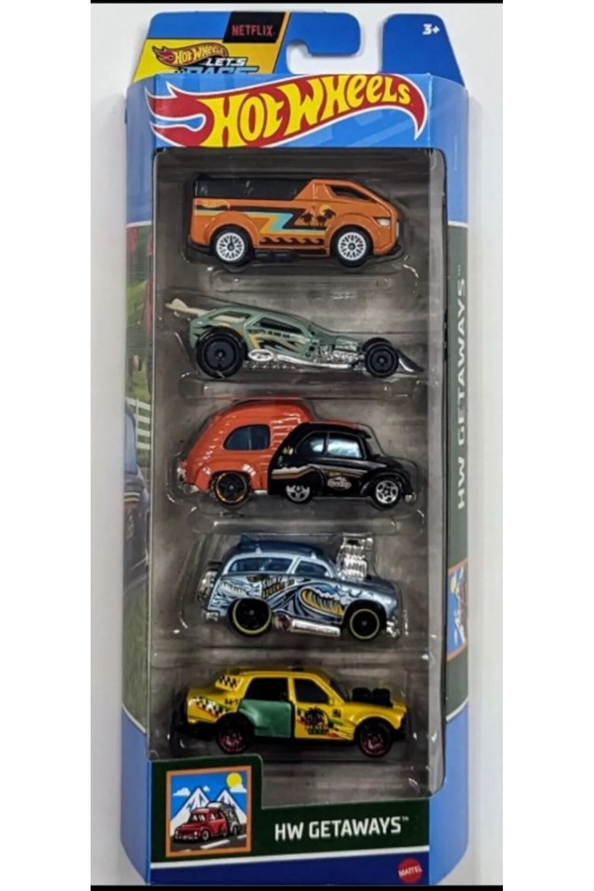 ماشین اسباب بازی مجموعه 5 HTV46 HW GETAWAYS هات ویلز اورجینال HOT WHEELS