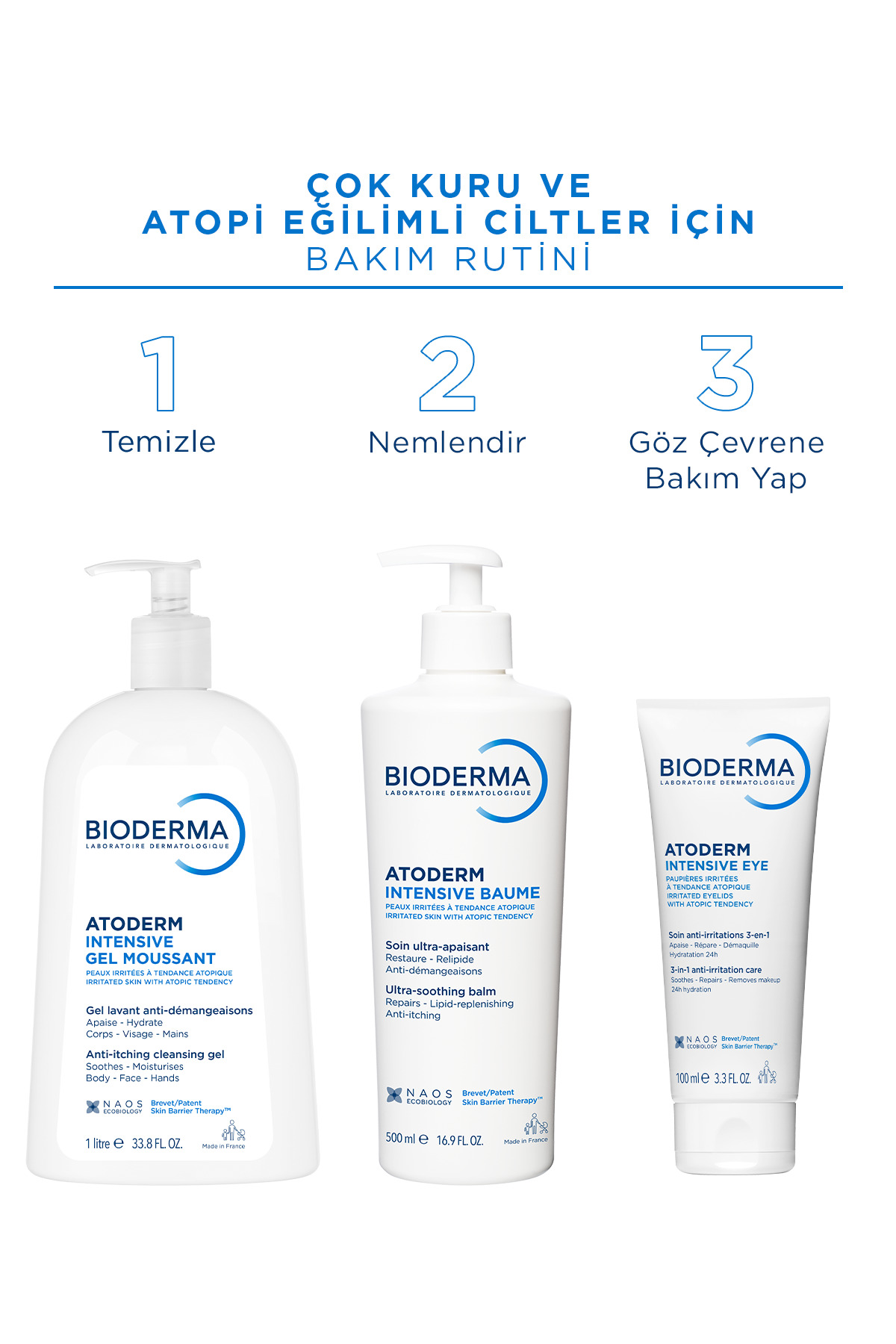 کرم مراقبتی دور چشم مدل Atoderm با حجم 100 میل بایودرما Bioderma