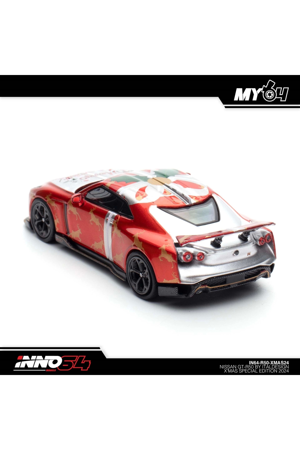 مدل خودرو INNO 1 64 NISSAN GT R50 XMAS 2024 SPECIAL EDITION IN64 XMAS24 اورجینال Inno 64 Models