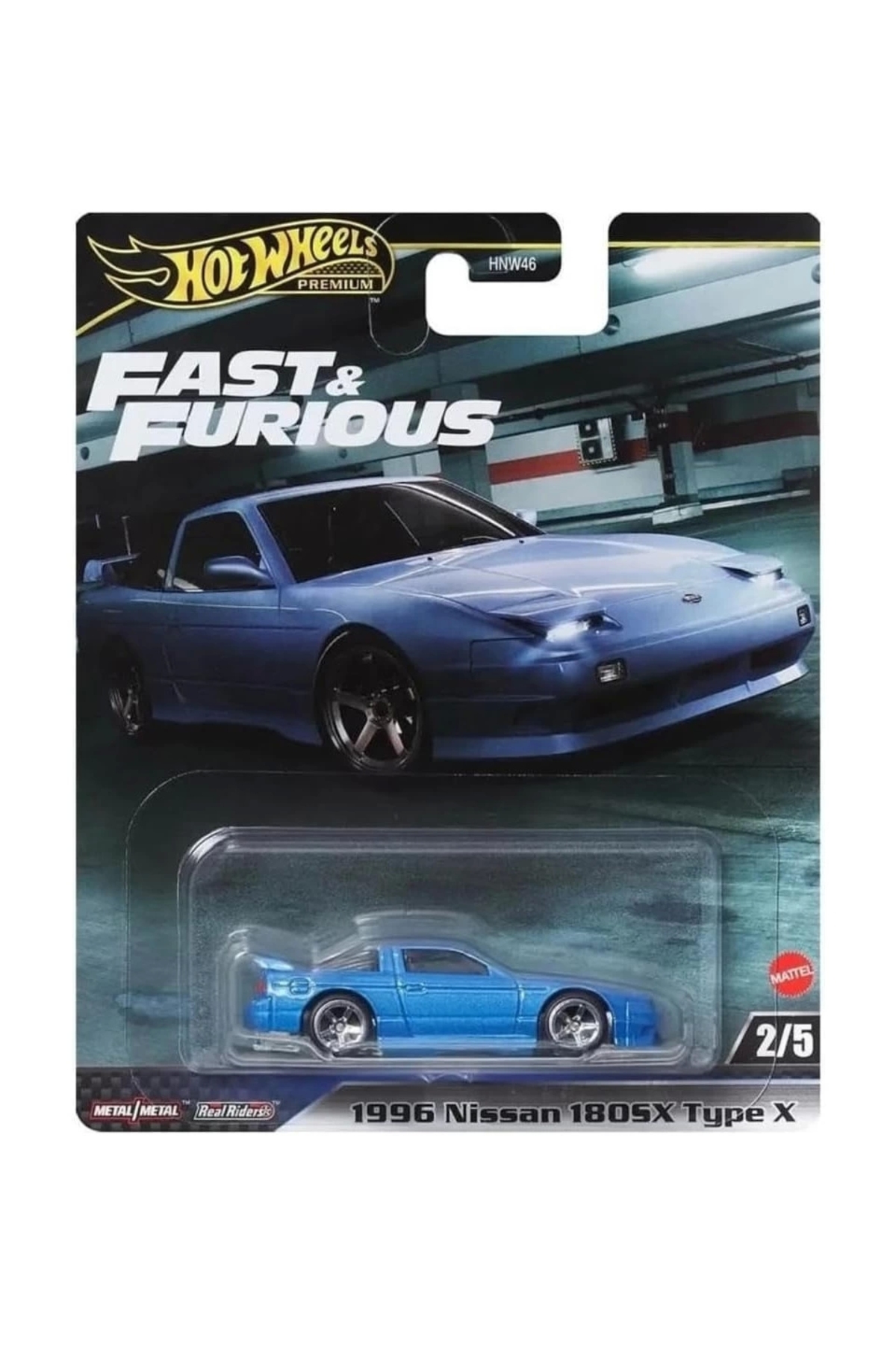 ماشین اسباب بازی اتومبیل پریمیوم سریع و پرخاشگرانه 1996 NISSAN 180SX TYPE X HNW46 HVR62 هات ویلز اورجینال HOT WHEELS