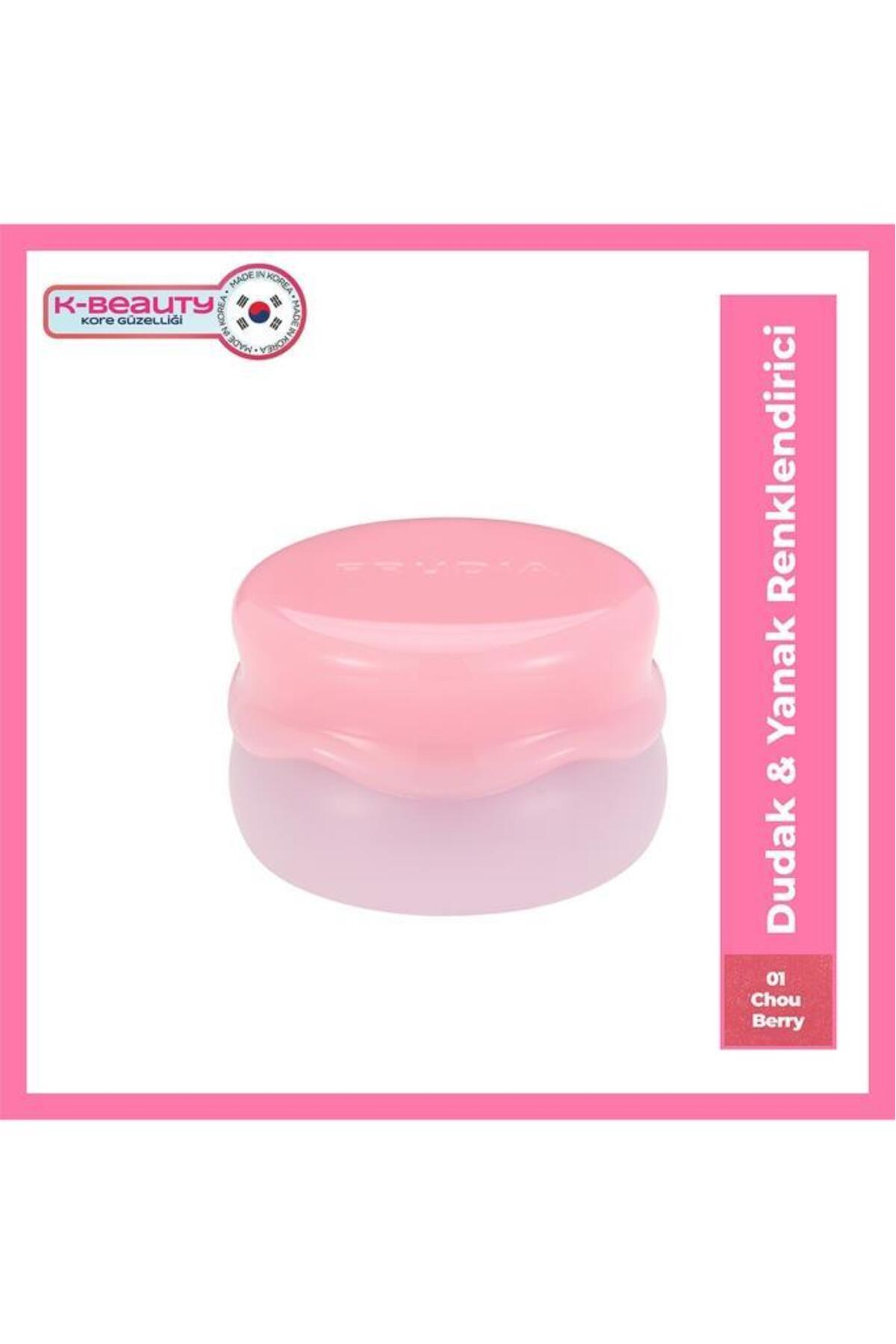 رنگ کرمی لب و گونه فرودیا FRUDIA Make Up Glow Juicy Jam Lip & Cheek Berry 01 صورتی