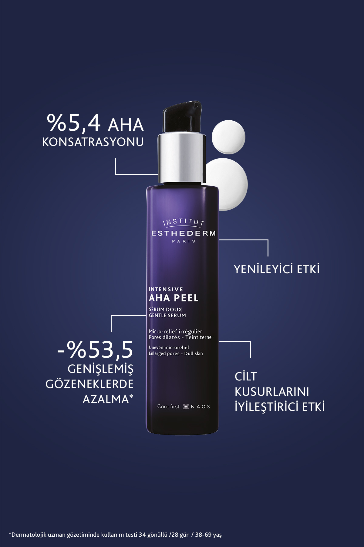 INSTITUT ESTHEDERM جوانسازی و صاف کننده صورت سرم مراقبت از پوست حساس AHA Peel Gentle Serum Regneration 30ml