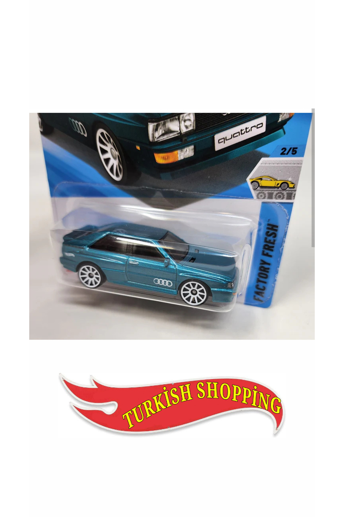 ماشین اسباب بازی 1 64 SCALE 2025 CASE 87 AUDI QUATTRO از ترکیه HOT WHEELS