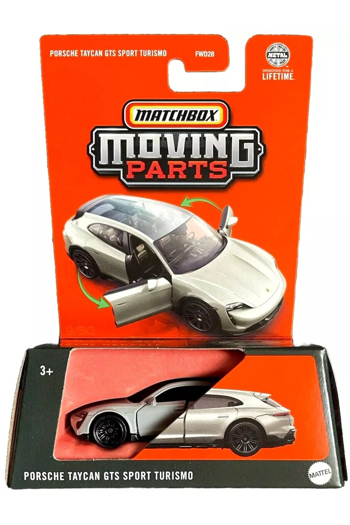 ماشین اسباب بازی جعبه کبریت 2025 قطعات متحرک PORSCHE TAYCAN GTS SPORT TURISMO از ترکیه HOT WHEELS