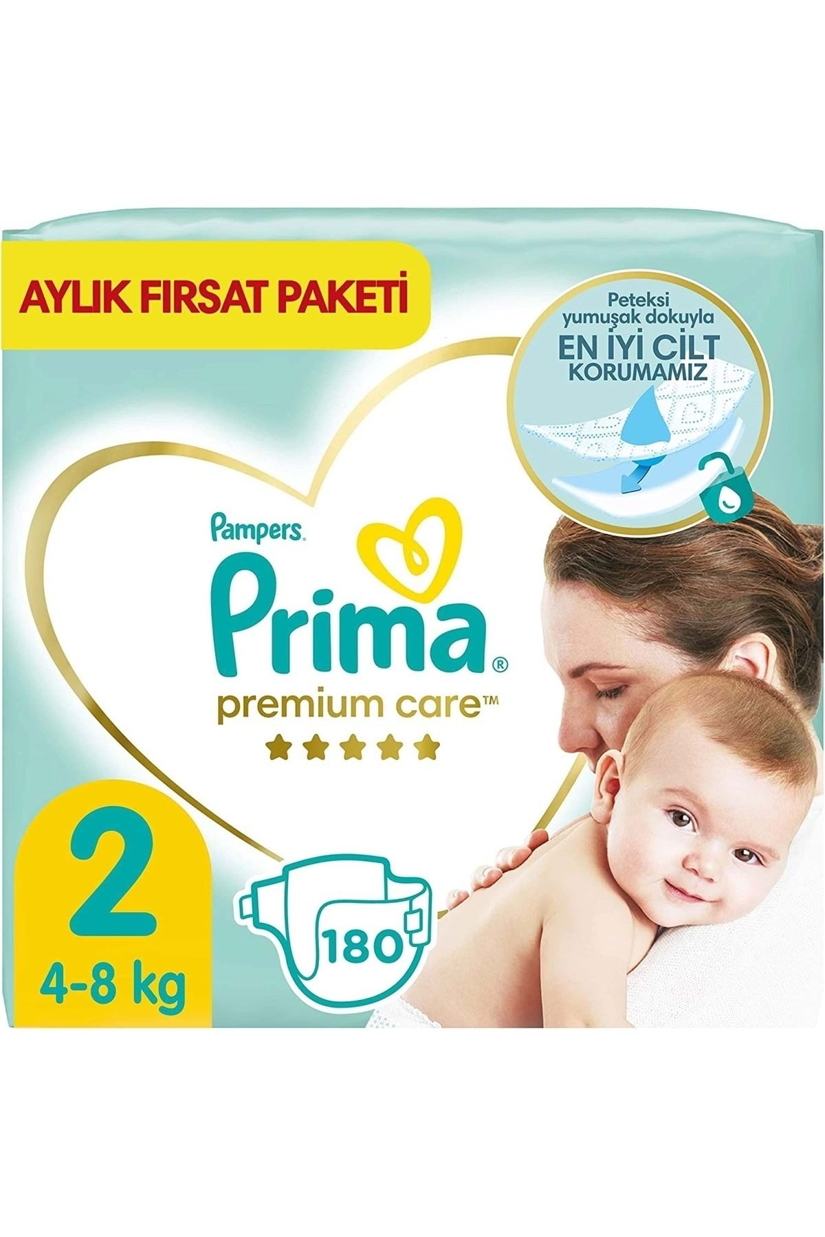 پوشک بچه اندازه CARE PREMIUM: 2 4 8 کیلوگرم مینی 180 تکه فرصت ماهانه PK اورجینال Prima
