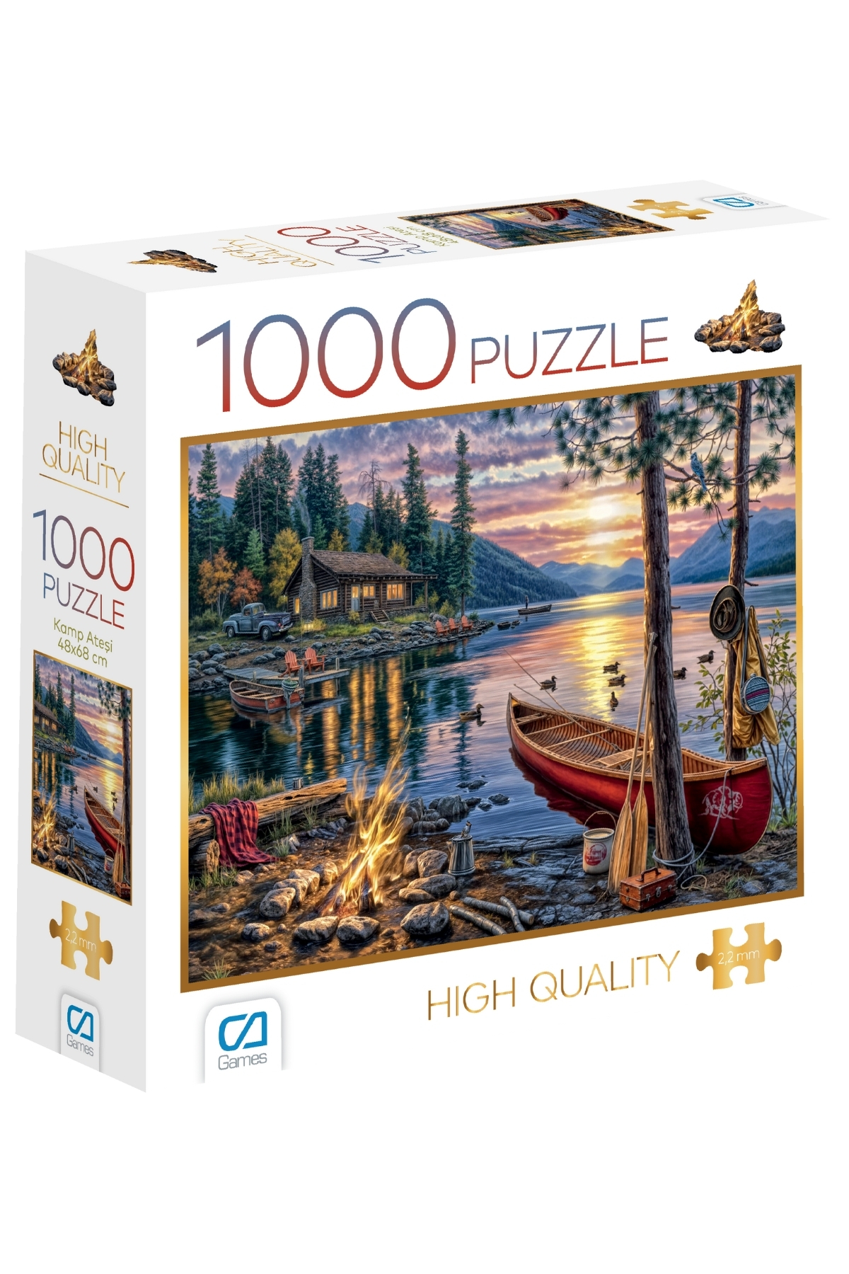 پازل CAMPFIRE 1000 PIECES 2,2MM ضخامت 48X68CM سری اره منبت کاری مویی سرگرمی حرفه ای از ترکیه CA Games