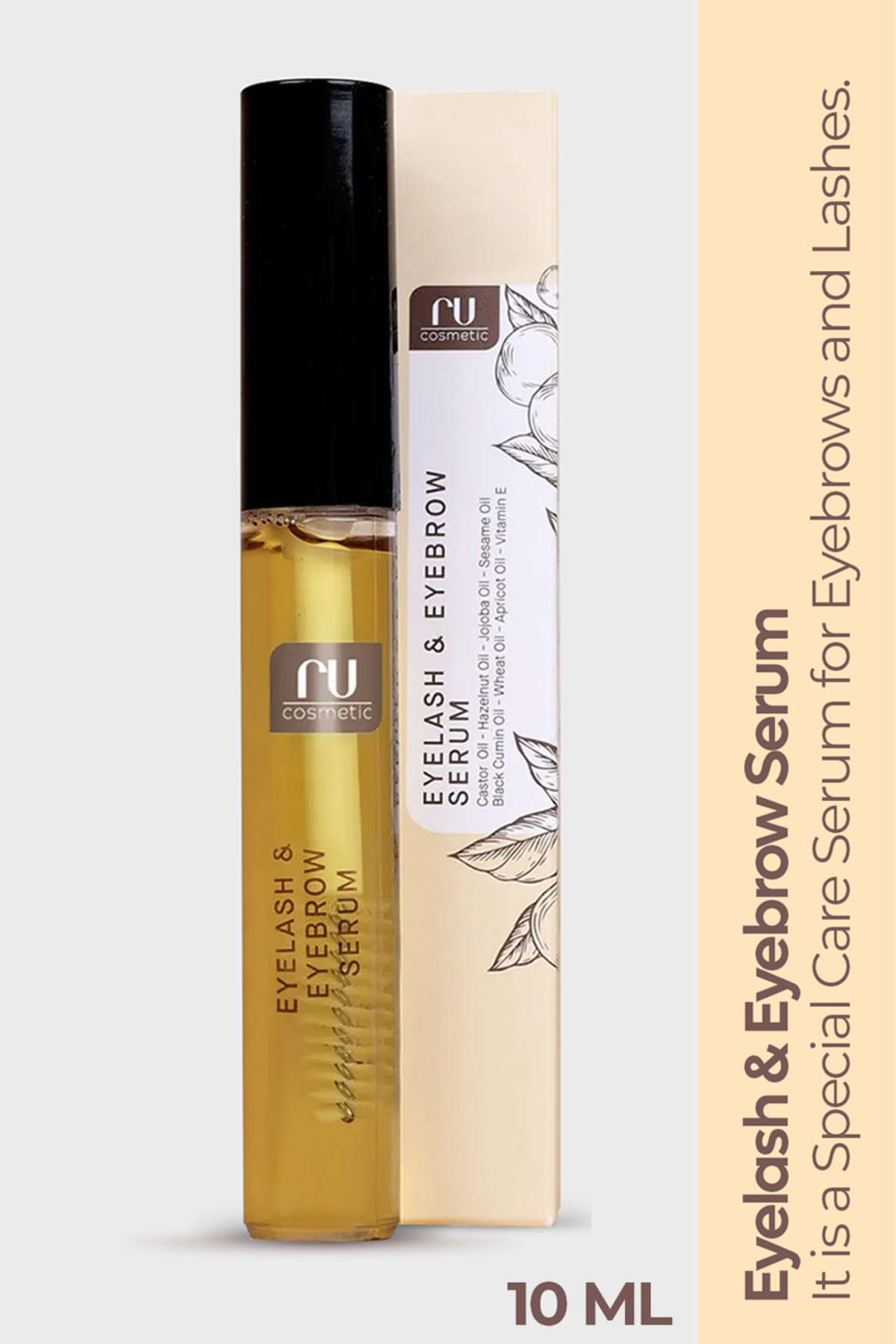 ru cosmetic روغن مراقبت ابرو و مژه، تقویت کننده و روغن مراقبت مژه، تقویت کننده