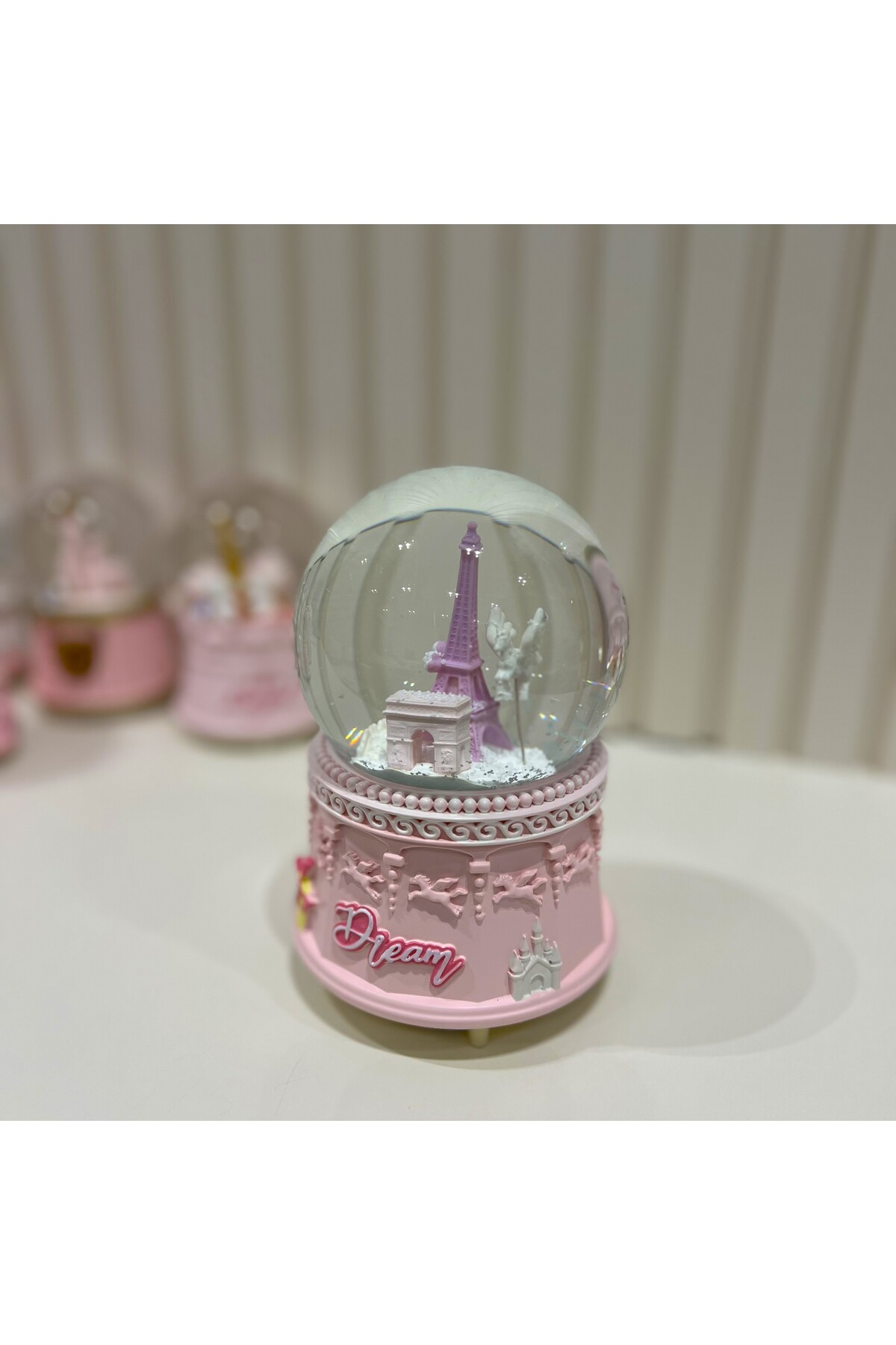 گوی برفی برج ایفل پاریس تکشاخ موتوری روشن موزیکال سایز بزرگ SNOW GLOBE TKY0404 از ترکیه Taşmeran