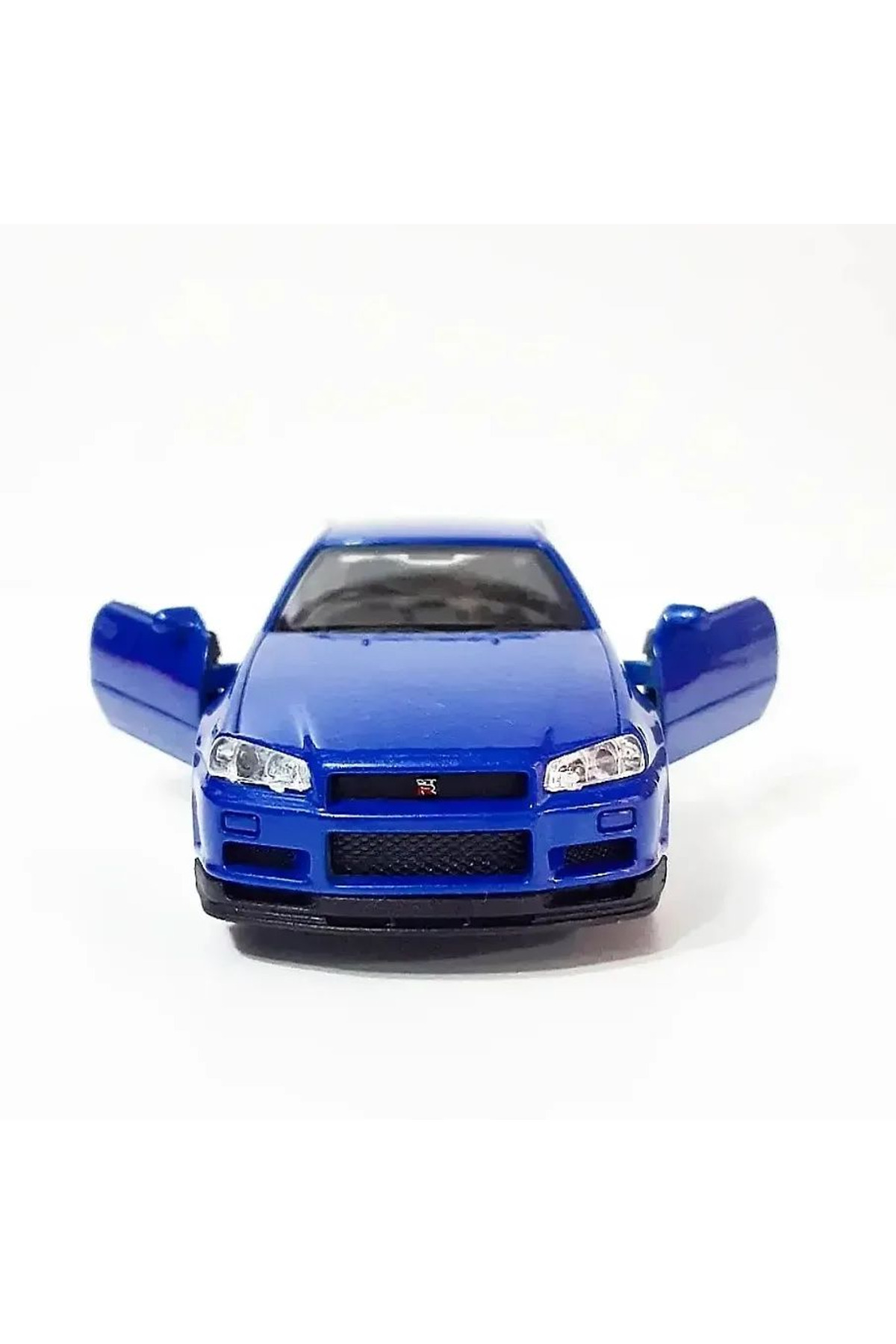 مدل خودرو ماشین فلزی 12 سانتی متری NISSAN GTR R34 BLUE COLOR CM LICENSED BRAND 1.36 اورجینال WELLY