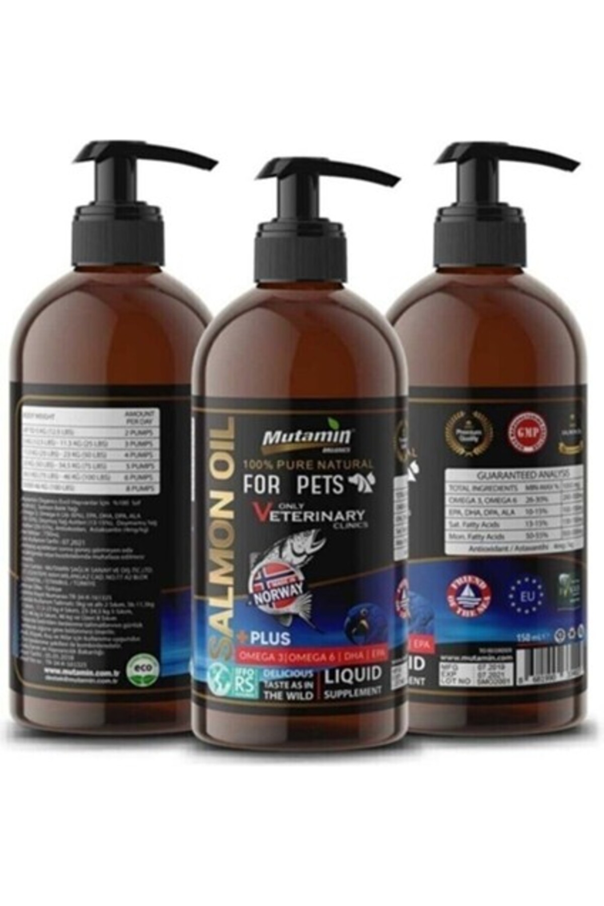 روغن ماهی سالمون نروژی Mutamin Organics، ۱۵۰ میلی‌لیتر، بسته ۳ عددی اورقینل Orqinel