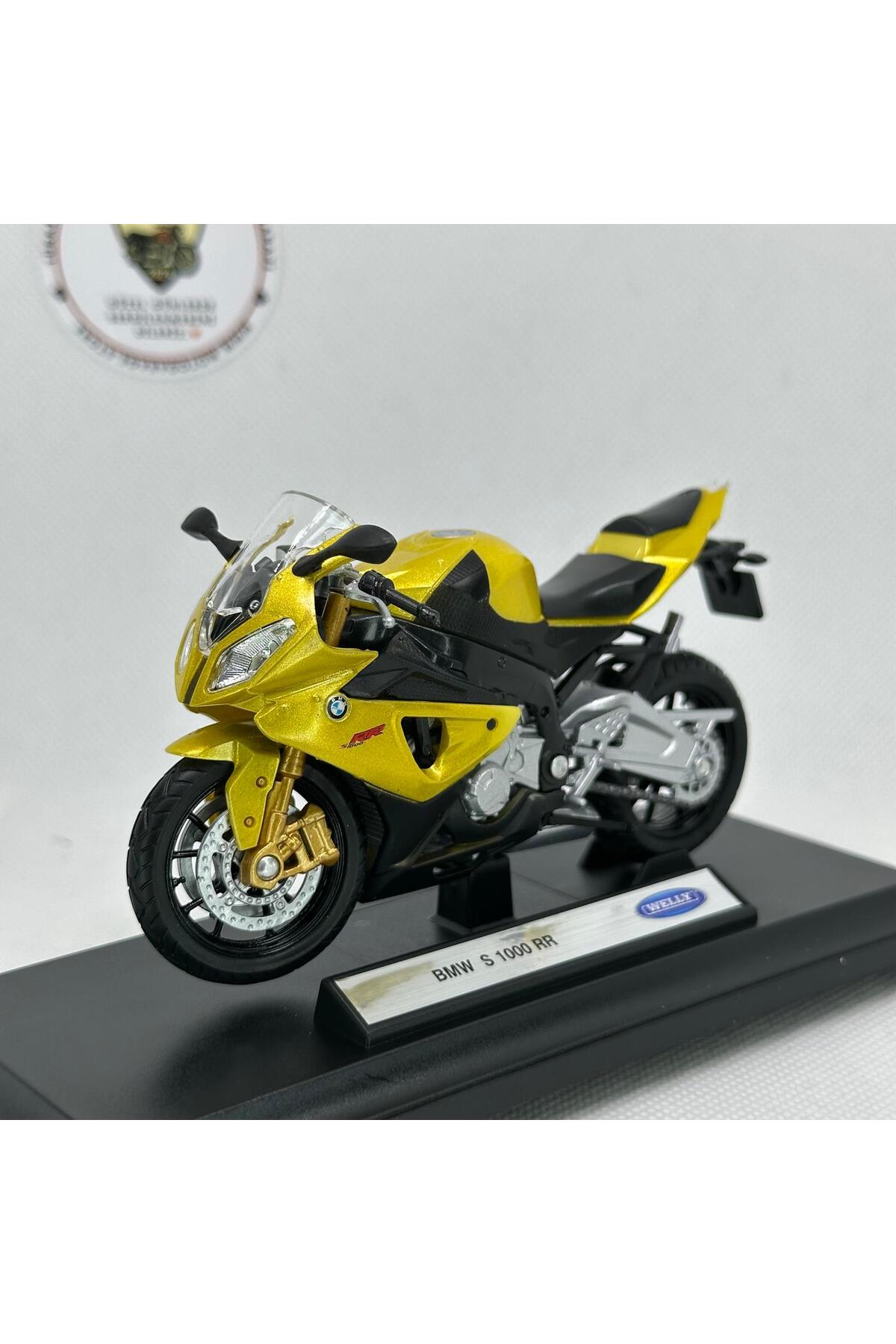 مدل خودرو موتورسیکلت دیکست طلایی BMW S1000RR 1:18 – اسباب بازی و مجسمه فلزی مجاز اورجینال MotoGarage