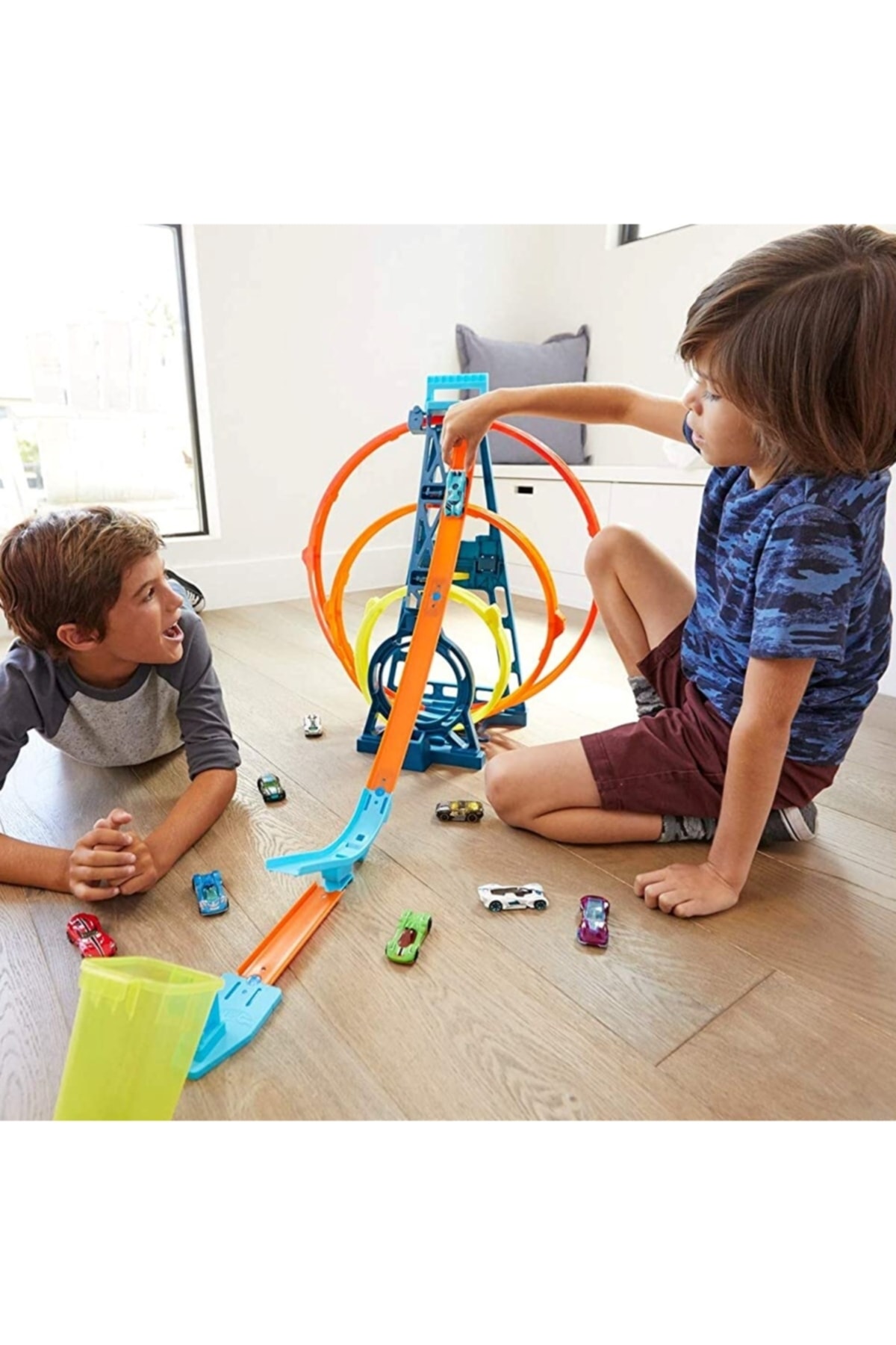ماشین اسباب بازی GLC96 HW TRACK BUILDER TRIPLE CIRCLE ACTION SET از ترکیه HOT WHEELS