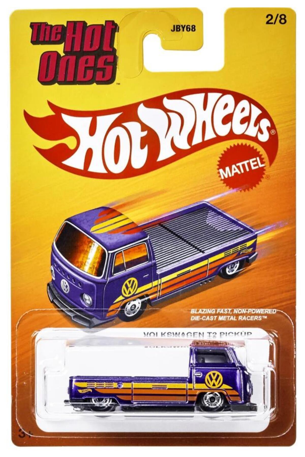 ماشین اسباب بازی THE HOT ONES DIE CASE CARS JBY68 VOLKSWAGEN T2 PICKUP JBY70 هات ویلز اورجینال HOT WHEELS