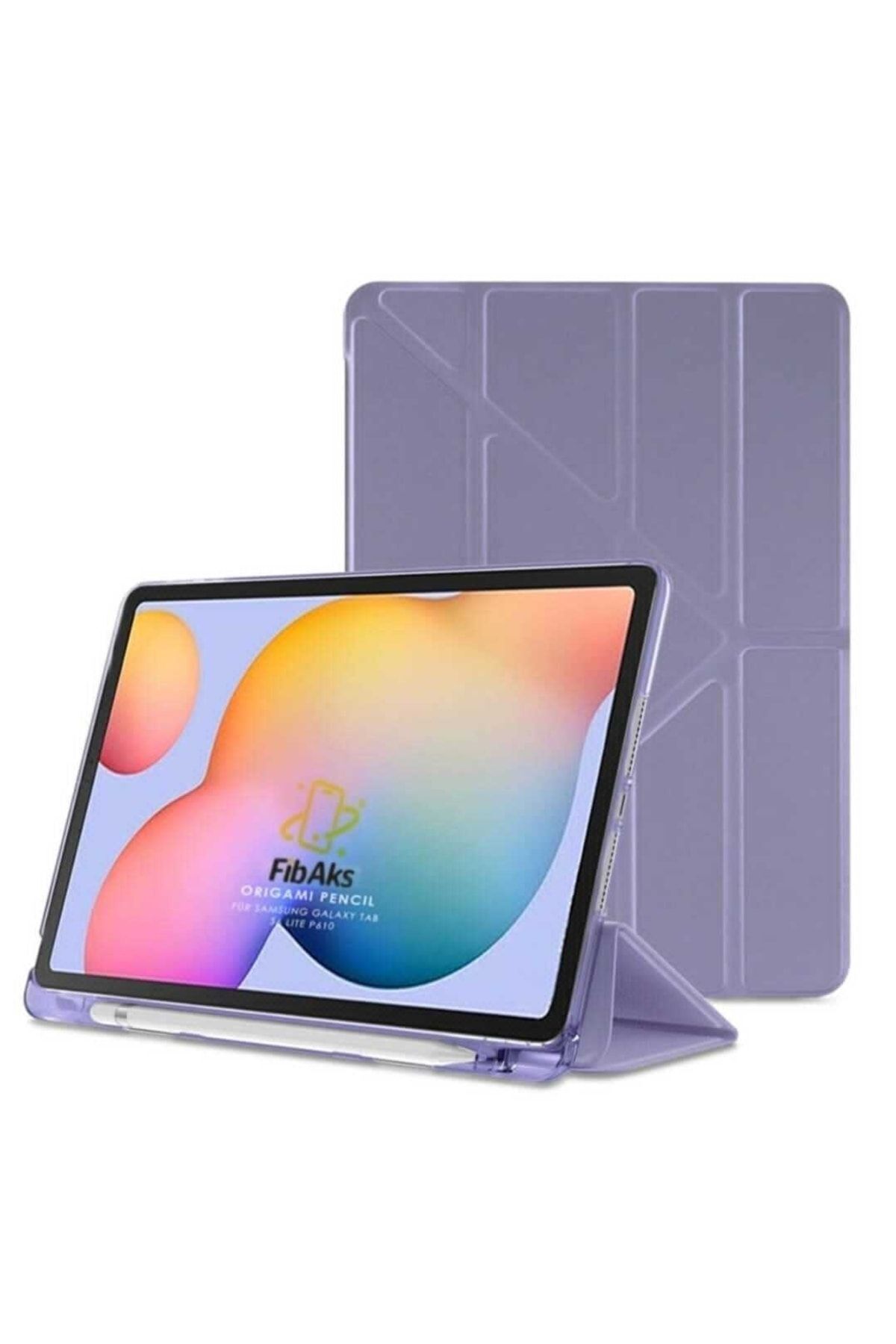 کاور تبلت قاب محافظ سیلیکونی 10.4 سامسونگ GALAXY TAB S6 LITE 2024 P610 P617 P620 با محفظه قلم و پایه فیبکس Fibaks