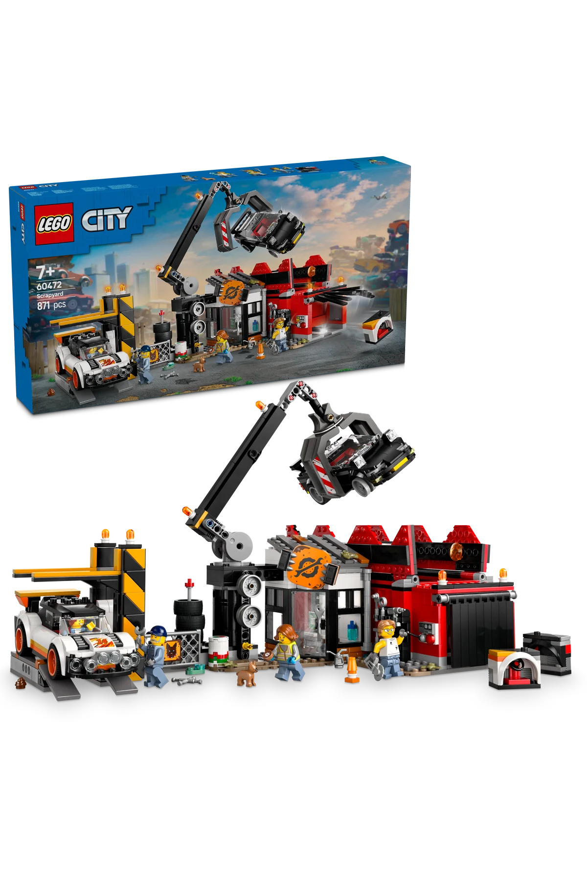 لگو و اسباب بازی های ساخت محور ® CITY JUNKYARD AND CARS 60472 مجموعه ساختمانی خلاقانه اسباب‌بازی برای کودکان 7 سال به بالا 871P اورجینال LEGO