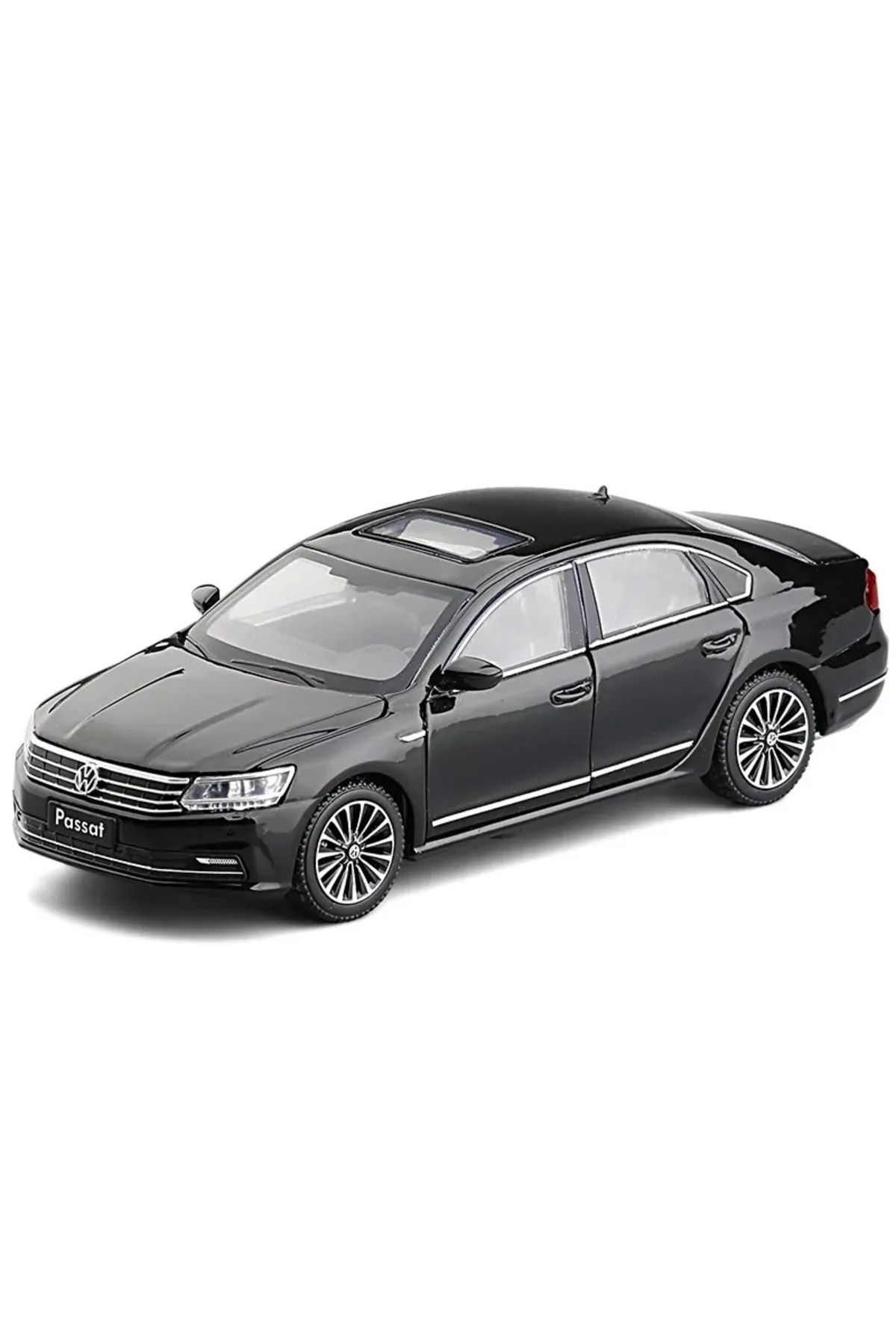 ماشین اسباب بازی خودروی فلزی مدل پاسات دارای مجوز VW دقیقا مشکی با سانروف CarStore