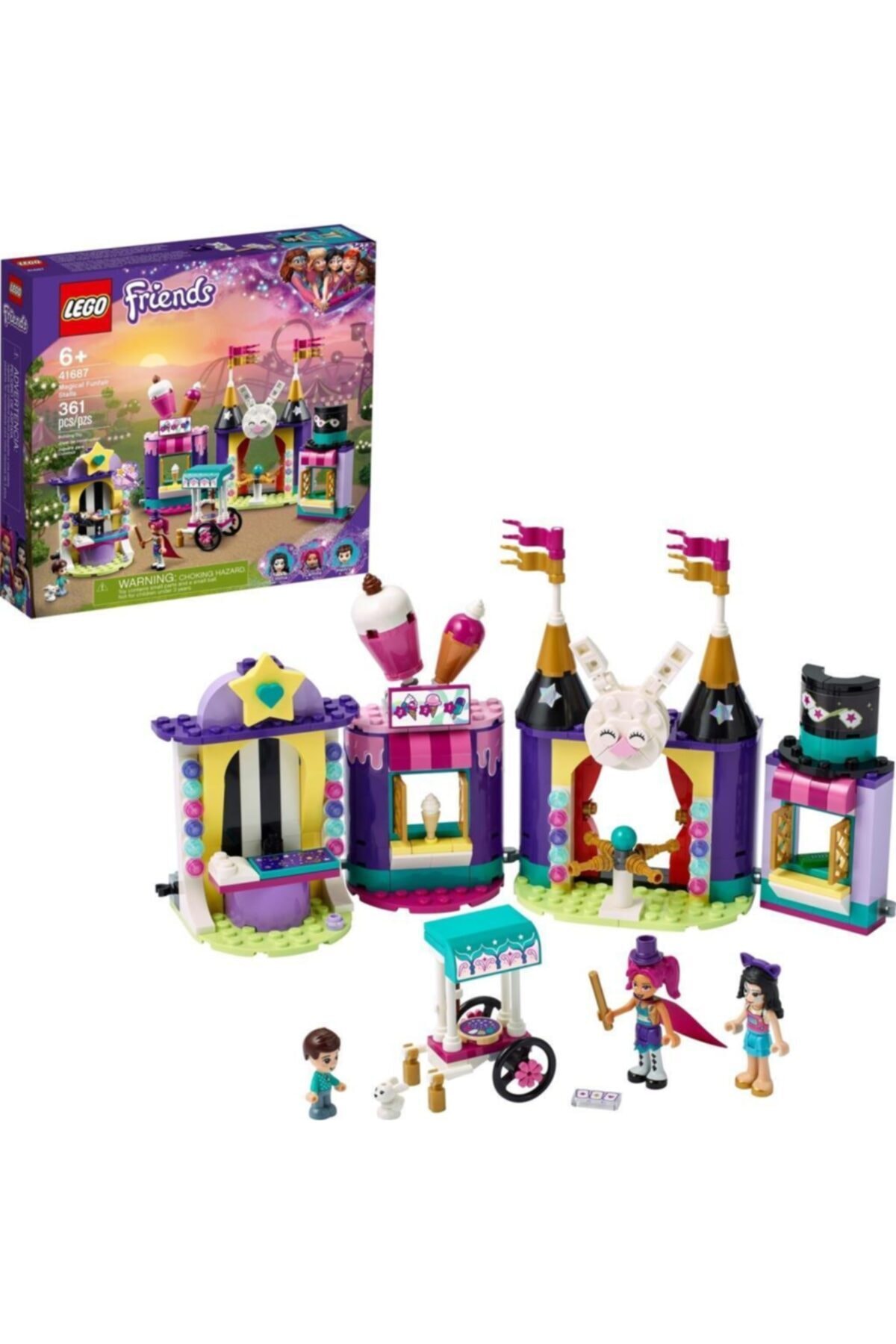 LEGO لگو استندهای نمایشگاهی جادویی دوستان 41687 ست ساختمان اسباب بازی کارناوال (361 قطعه)