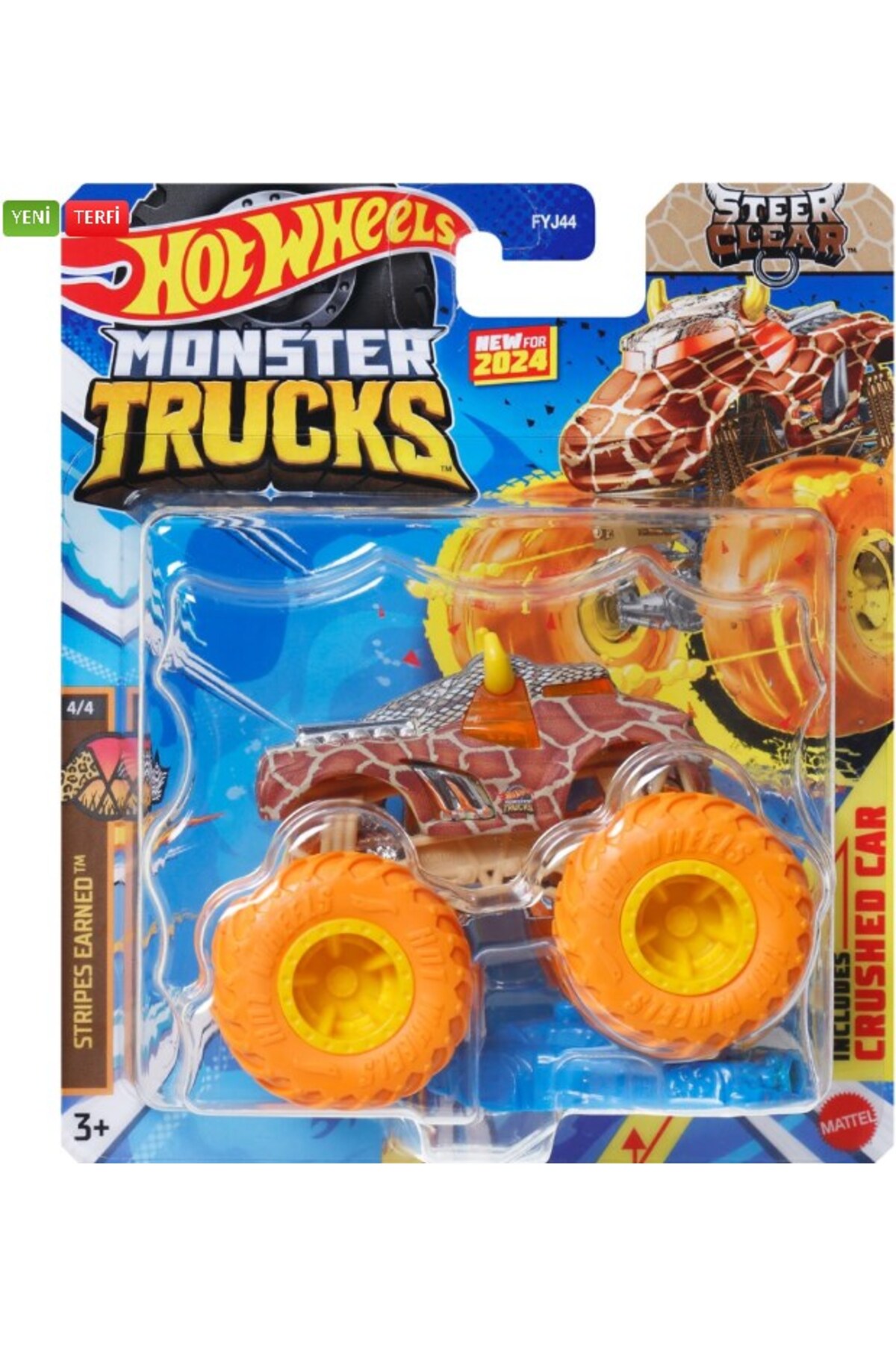 ماشین اسباب بازی MONSTER TRUCKS STEER CLEAR HTM57 از ترکیه HOT WHEELS
