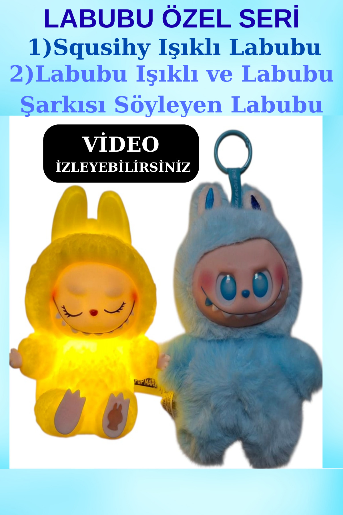 اسباب بازی های پشمی مجموعه 2 تایی LABUBU SPECIAL SERIES SQUSIHY ILLUMINATED و SINGING OPPORTUNITY Pofika