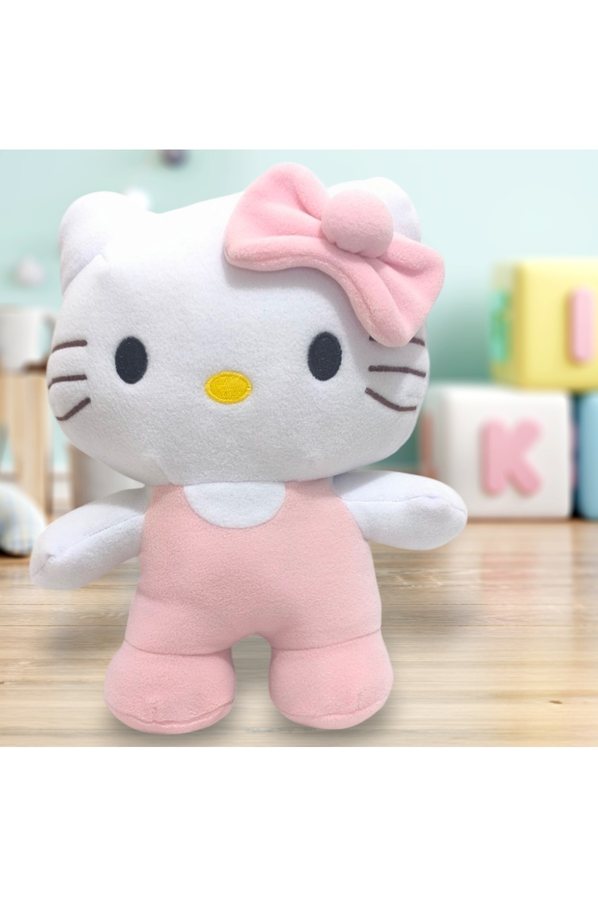 اسباب بازی های پشمی سری جدید HELLO KITTY PLASH TOY 35 CM صورتی Pufline