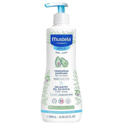 شامپو نوزاد موستلا Mustela Gentle Cleansing Gel، پاک‌کننده مو و بدن از بدو تولد، حاوی آووکادو و ویتامین B5، ۵۰۰ میلی‌لیتر
