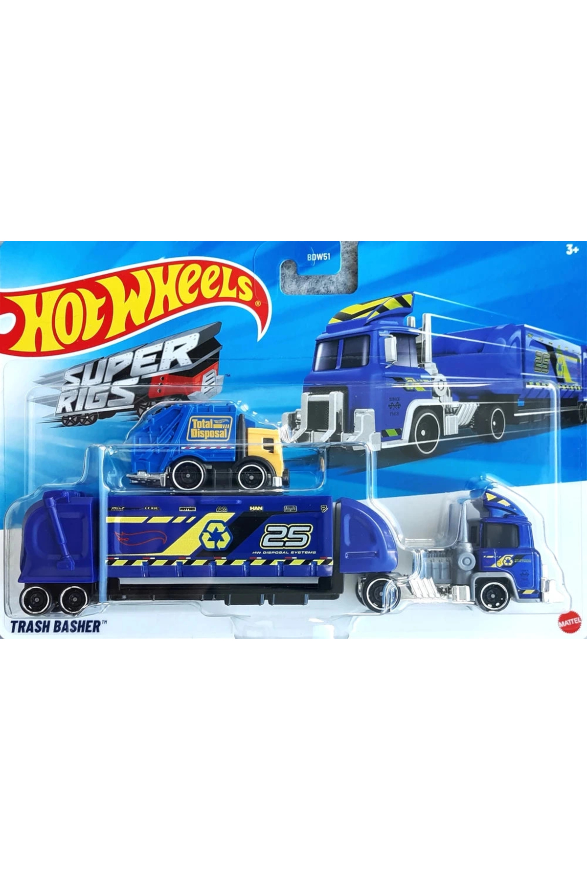 ماشین اسباب بازی کامیون های حامل TRASH BASHER JDJ59 HOT WHEELS