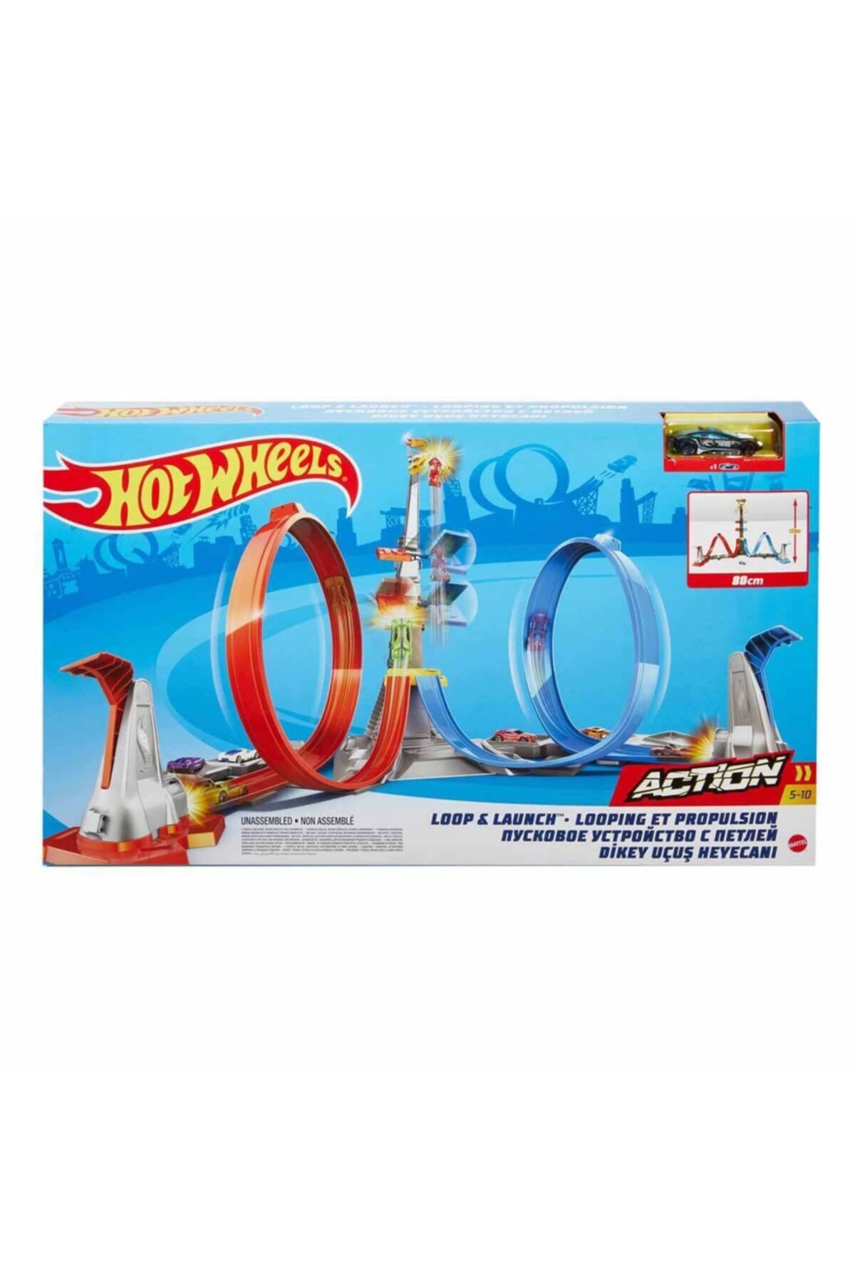 ست وسیله نقلیه تنظیم مسیر پرواز عمودی GRW39 هات ویلز اورجینال HOT WHEELS