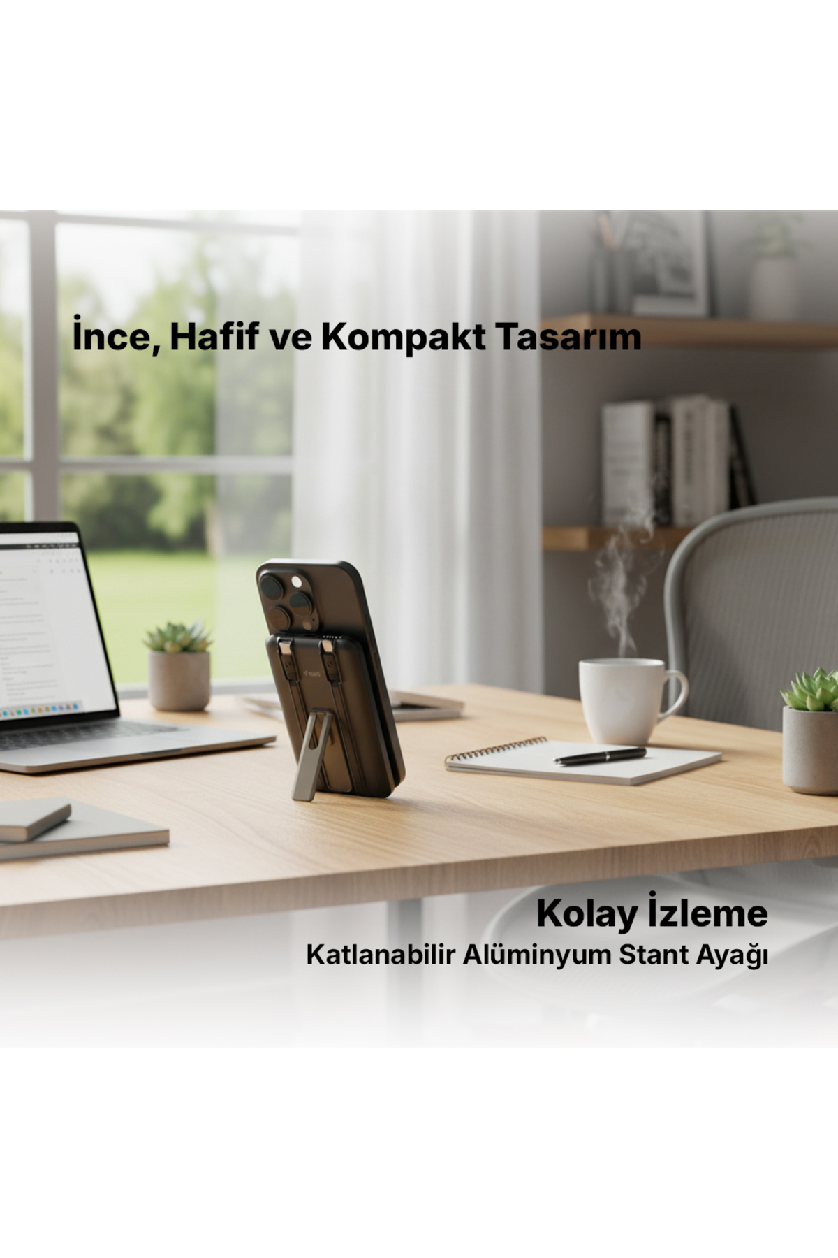 پاوربانک شارژر M 5000 میلی آمپر ساعت MAGSAFE سازگار با PD 20W لایتنینگ و کابل داخلی USB C پایه 2BB236S اورجینال Ttec