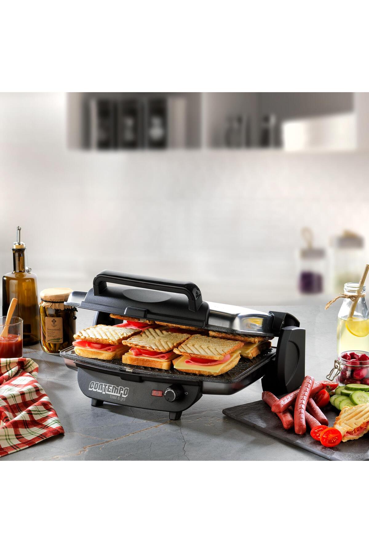 گریل برقی توستر CONTEMPO INOX مشکی اورجینال Schafer