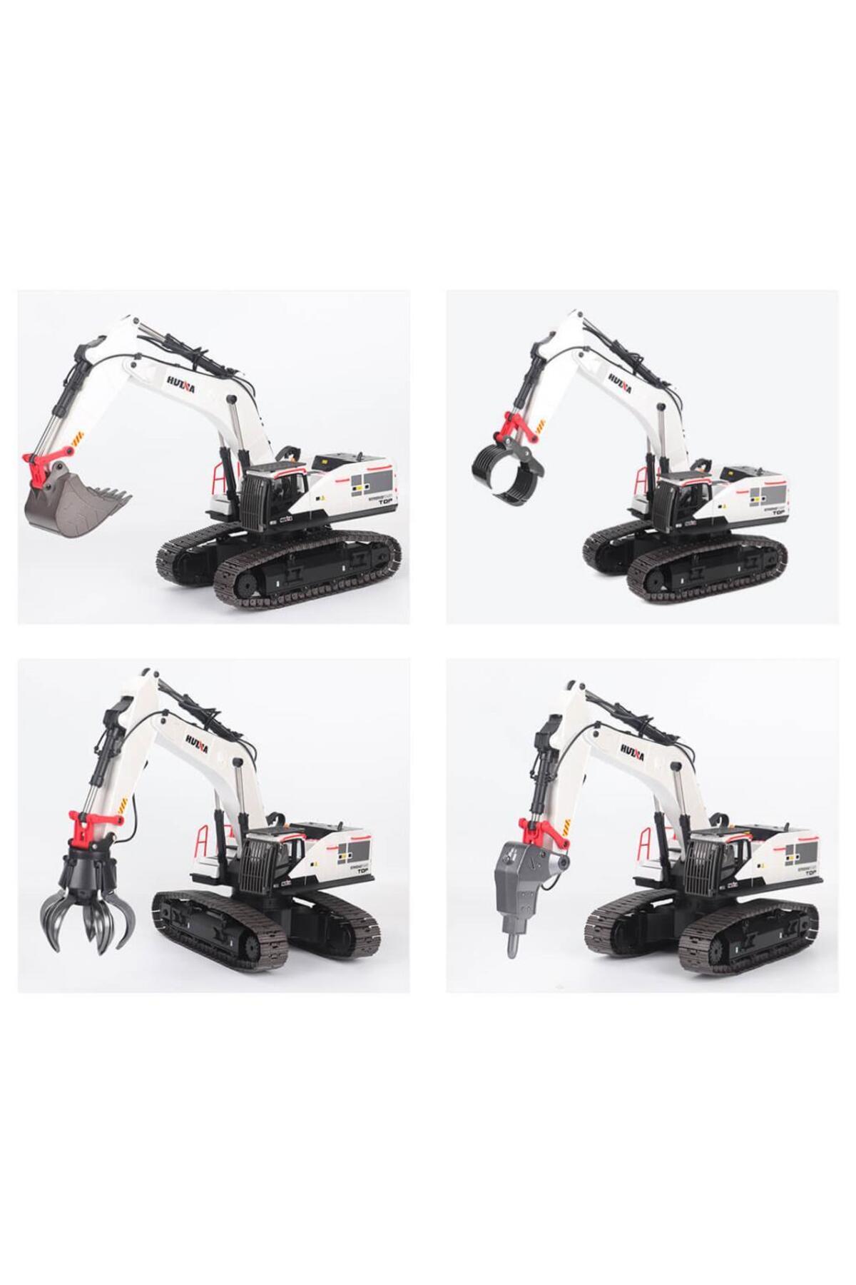 ماشین آلات ساختمانی کنترل از راه دور بیل مکانیکی فلزی HUINA 1594 1 14 ترکیه HobbyRcModels