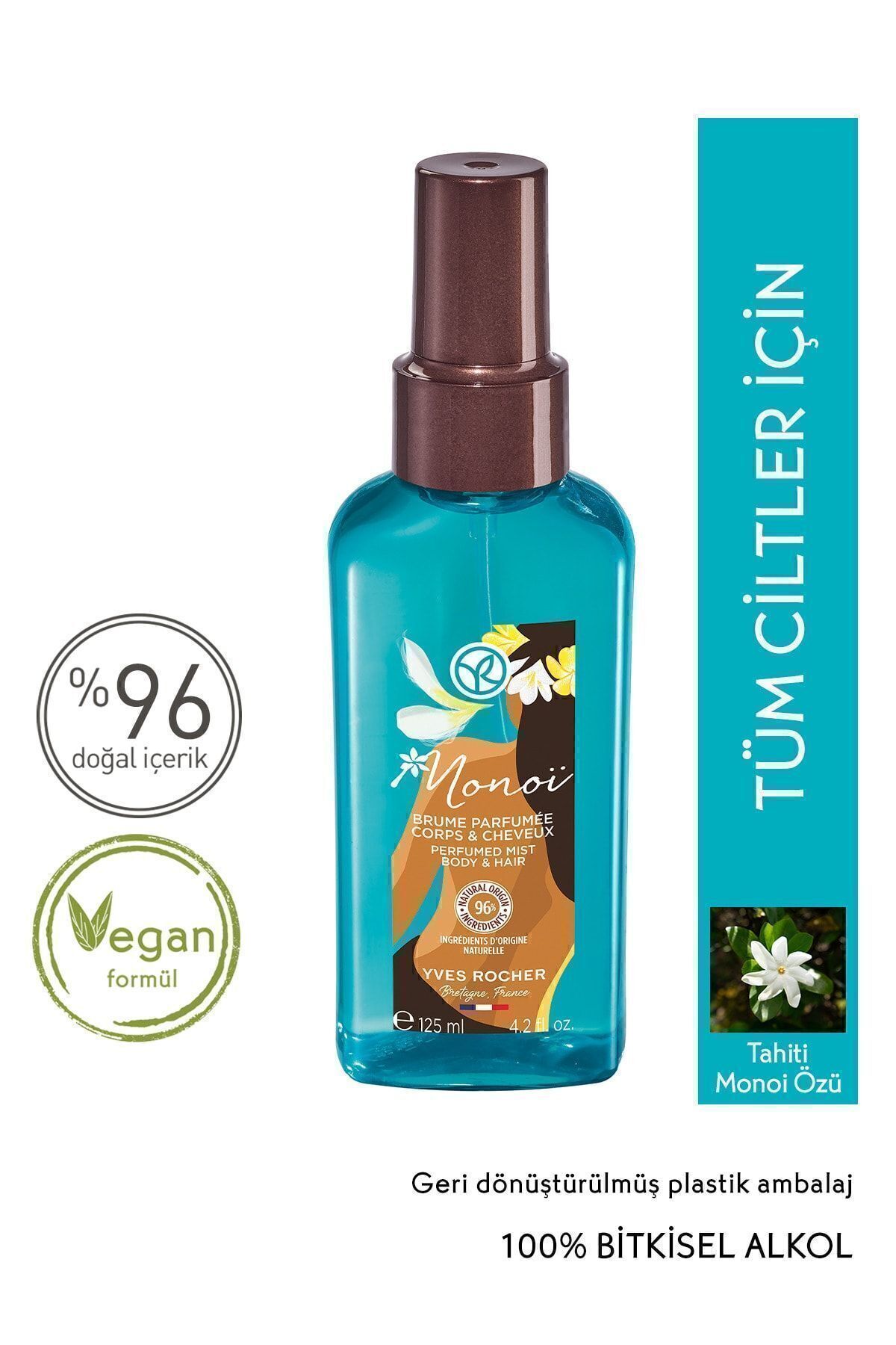 Yves Rocher اسپری مو و بدن رایحه مونوی شاد و دل انگیز 125 میل