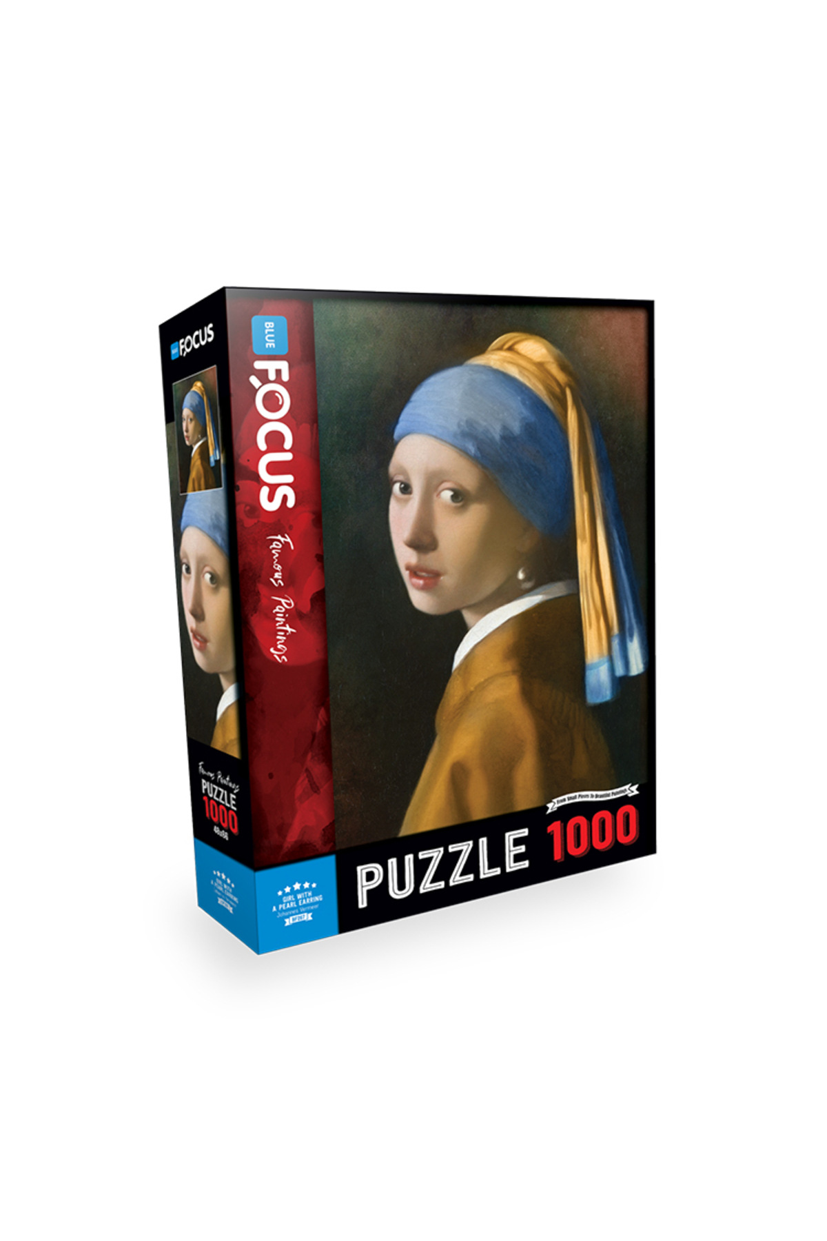 پازل 1000 تکه دختر با گوشواره مروارید دختری از ترکیه Blue Focus