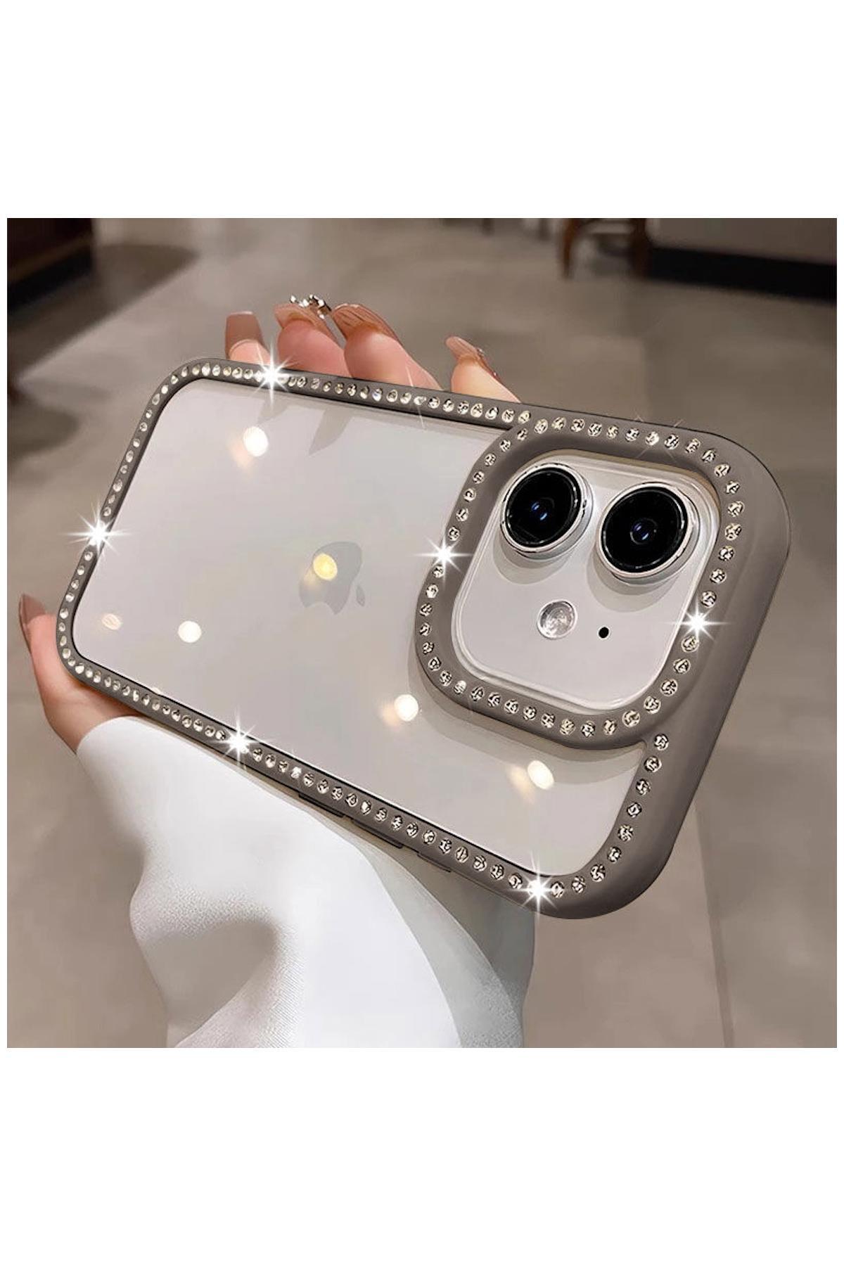 کاور و قاب APPLE IPHONE 12 CASE ZEBANA BLING DIAMOND SILICONE GREY اورجینال Zebana