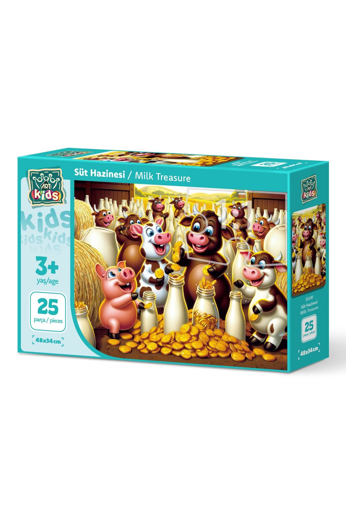 پازل ها و یاپبوزهای کودک دخترانه پسرانه بچگانه گنج شیر بچه 25 قطعه اورجینال ارت Art Puzzle