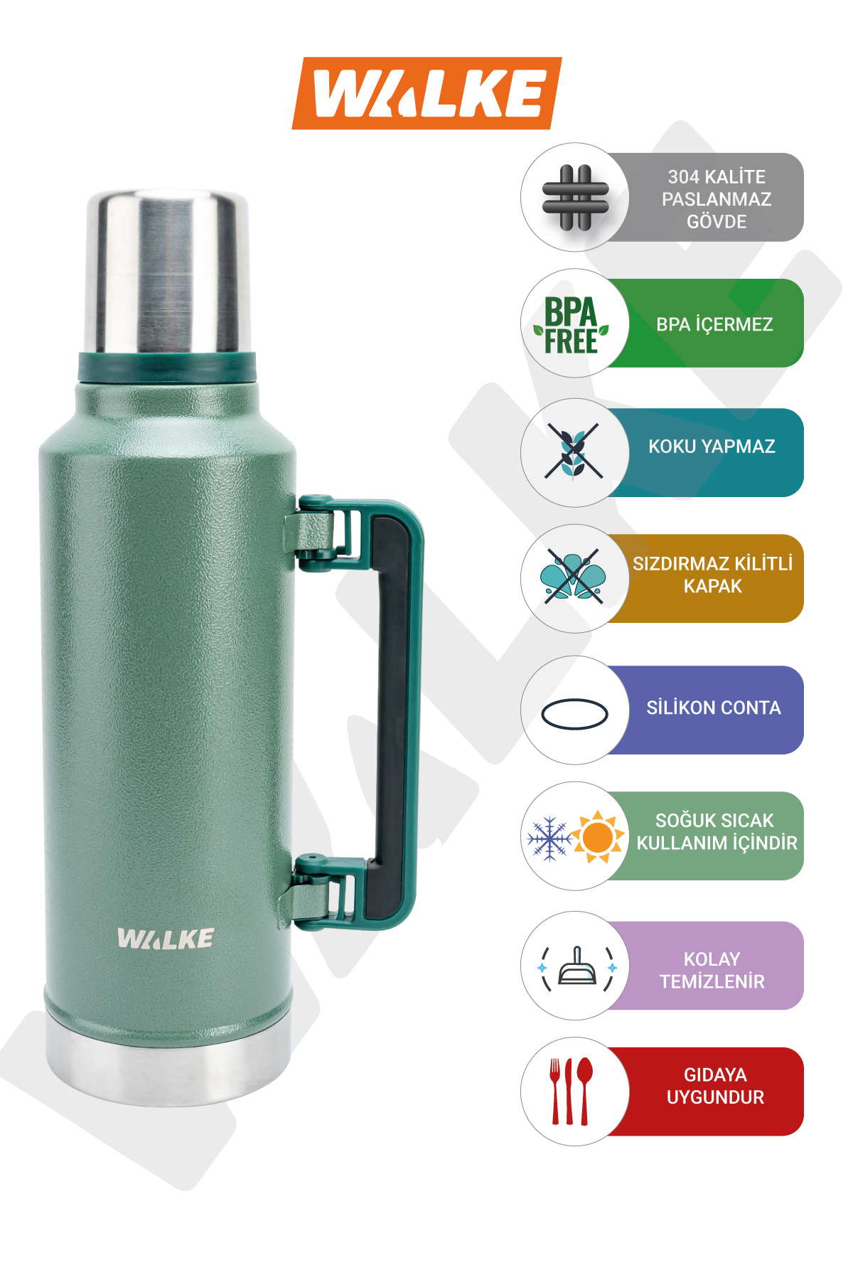 فلاسک قمقمه استیل وکیوم لوکس 2 لیتری اورجینال Walke