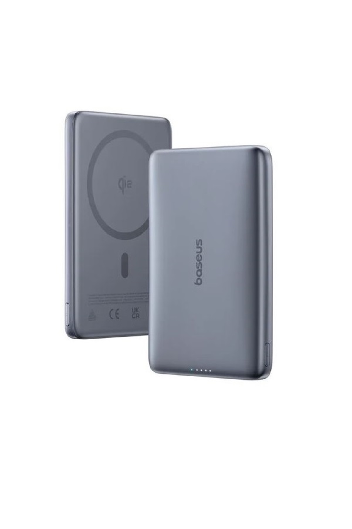 پاوربانک MAGSAFE با شارژ سریع 10000 میلی آمپر ساعتی PICOGO ULTRA SLIM QI2 GREY اورجینال Baseus