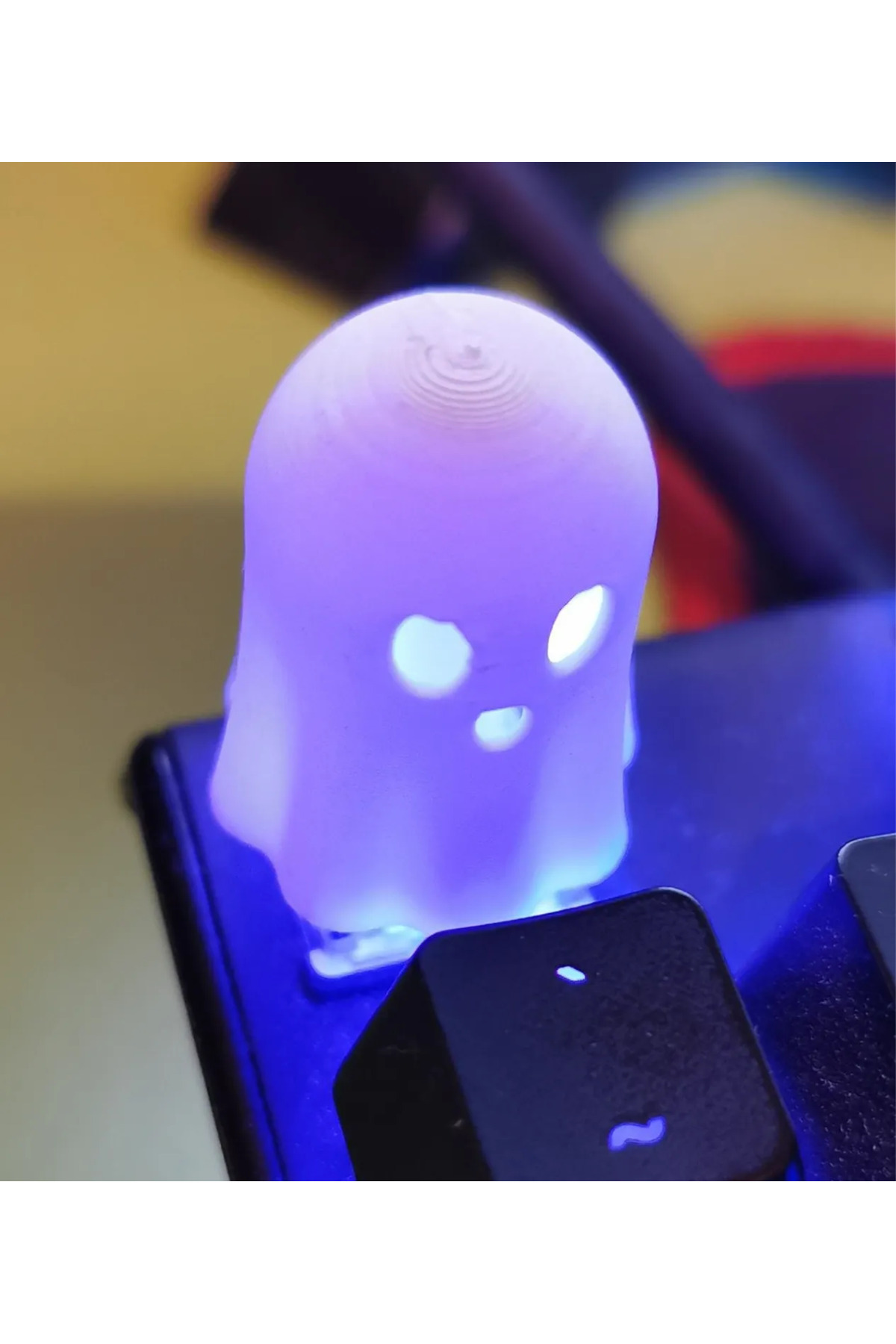 فیگور صفحه کلید مکانیکی با روح | درخشش در تاریکی کلاهک GHOST KEYCAP لوازم جانبی پخش کننده از ترکیه PUREYSMA