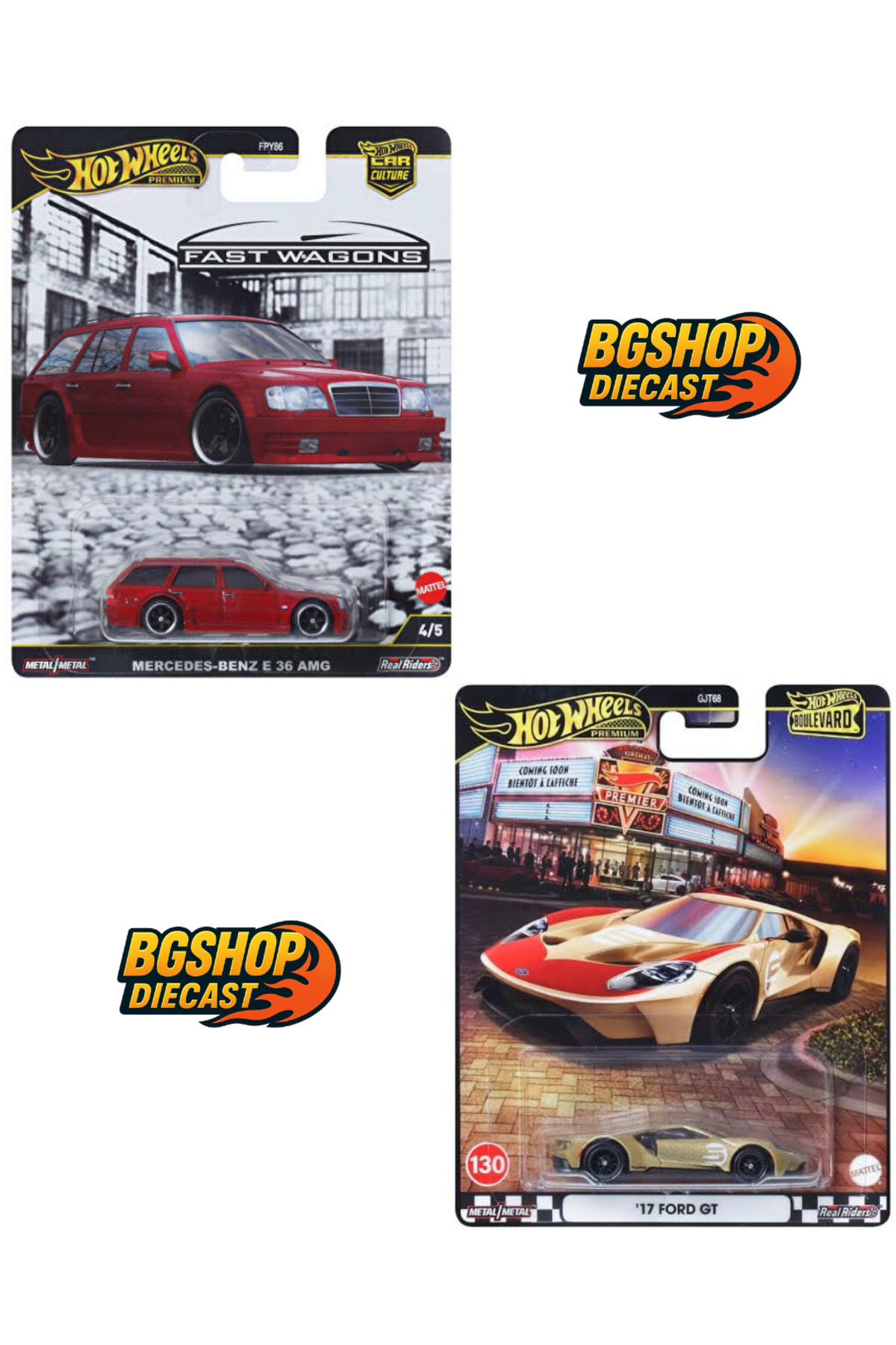 ماشین اسباب بازی مرسدس بنز E36 AMG فست واگن بلوار '17 فورد GT از ترکیه HOT WHEELS