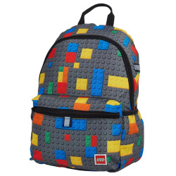کوله‌پشتی لگو LEGO آیکونیک مدل 20375-2607، طرح قطعات رنگارنگ، حجم ۹ لیتر