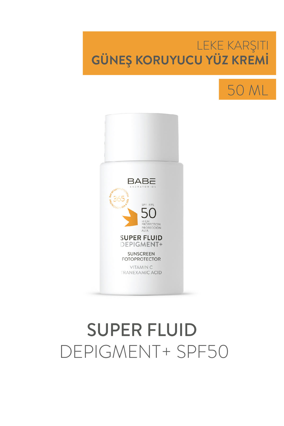 کرم ضد آفتاب صورت ضدآفتاب لک SUPERFLUID DEPIGMENT SPF 50 ML Babe Laboratorios