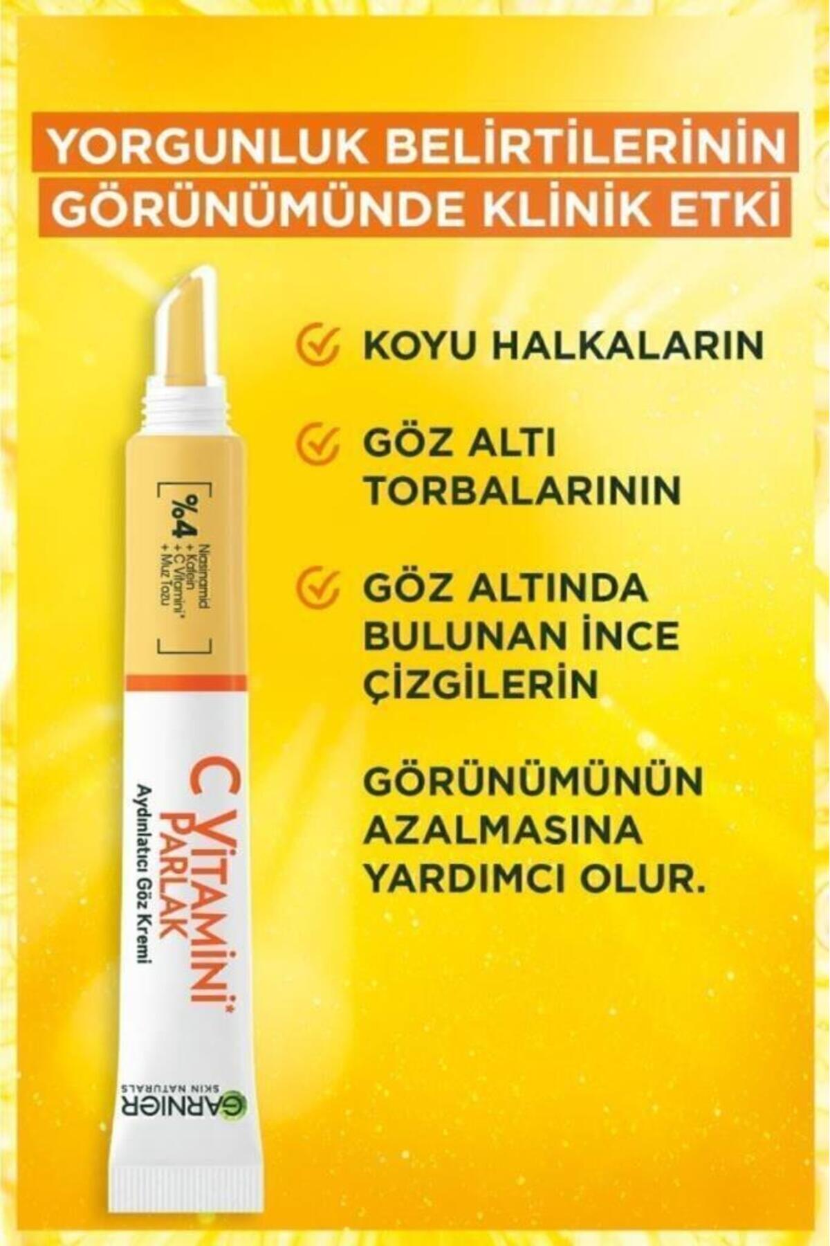 کرم دور چشم ویتامین C روشن 15 میل + فنجان گارنیه Garnier