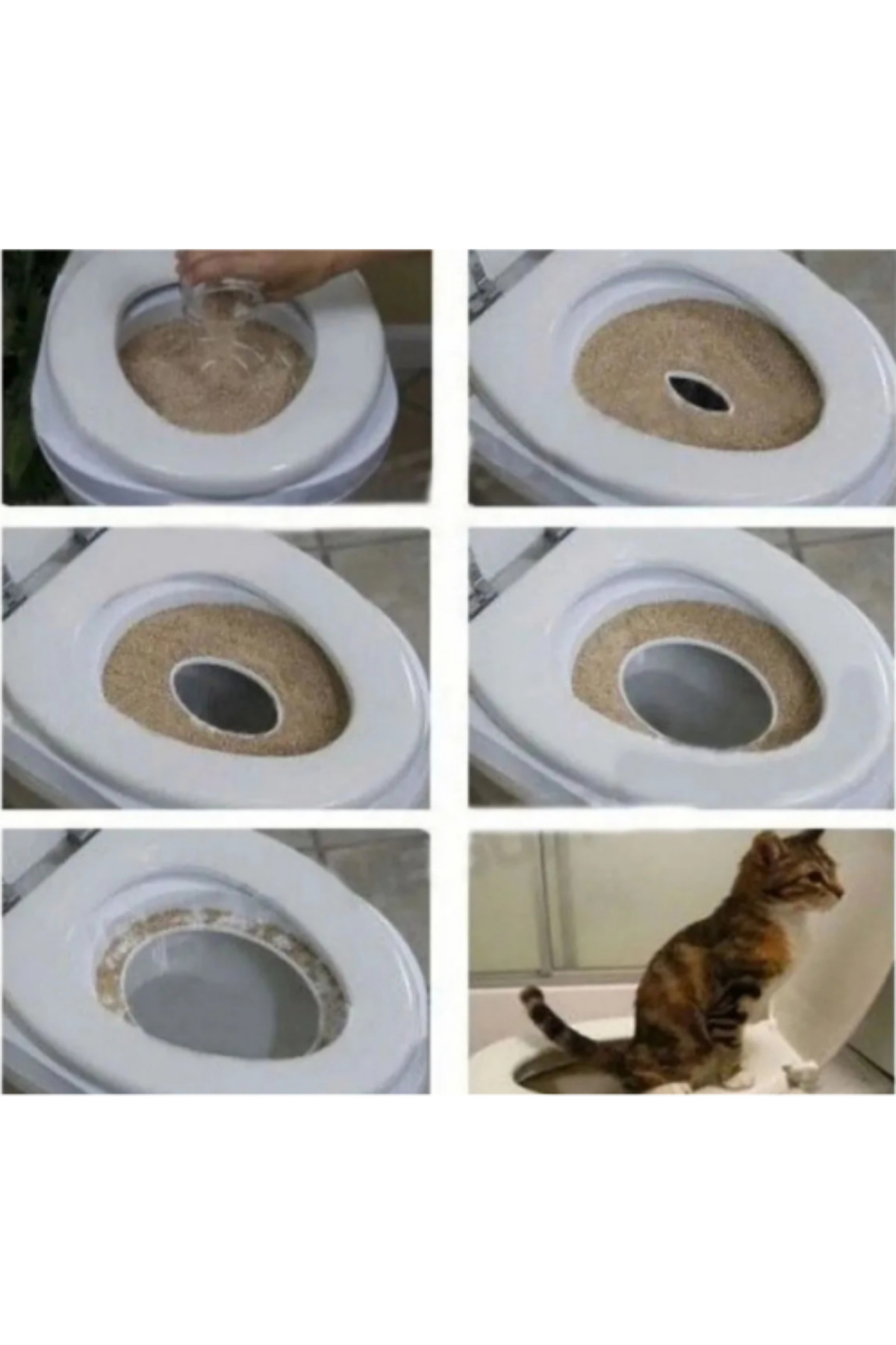 ست آموزش توالت گربه Citi Kitty، سفید
