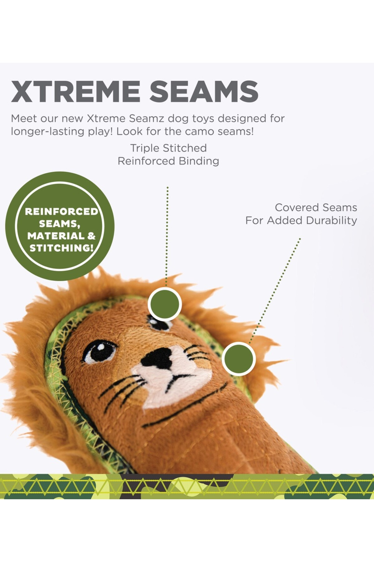 اسباب‌بازی پولیشی سگ طرح شیر Xtreme Seamz، سایز کوچک، مدل PG1751 رنگارنگ