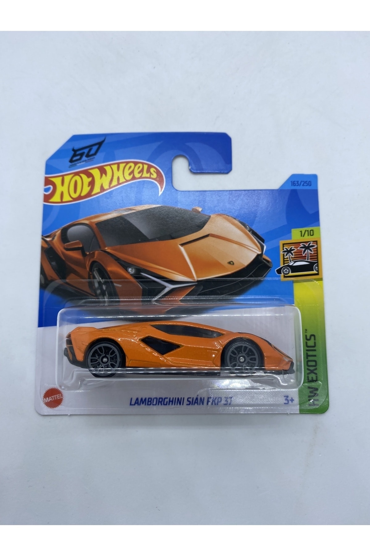 ماشین اسباب بازی LAMBORGHINI SIAN FKP 37 مدل نارنجی هات ویلز اورجینال HOT WHEELS