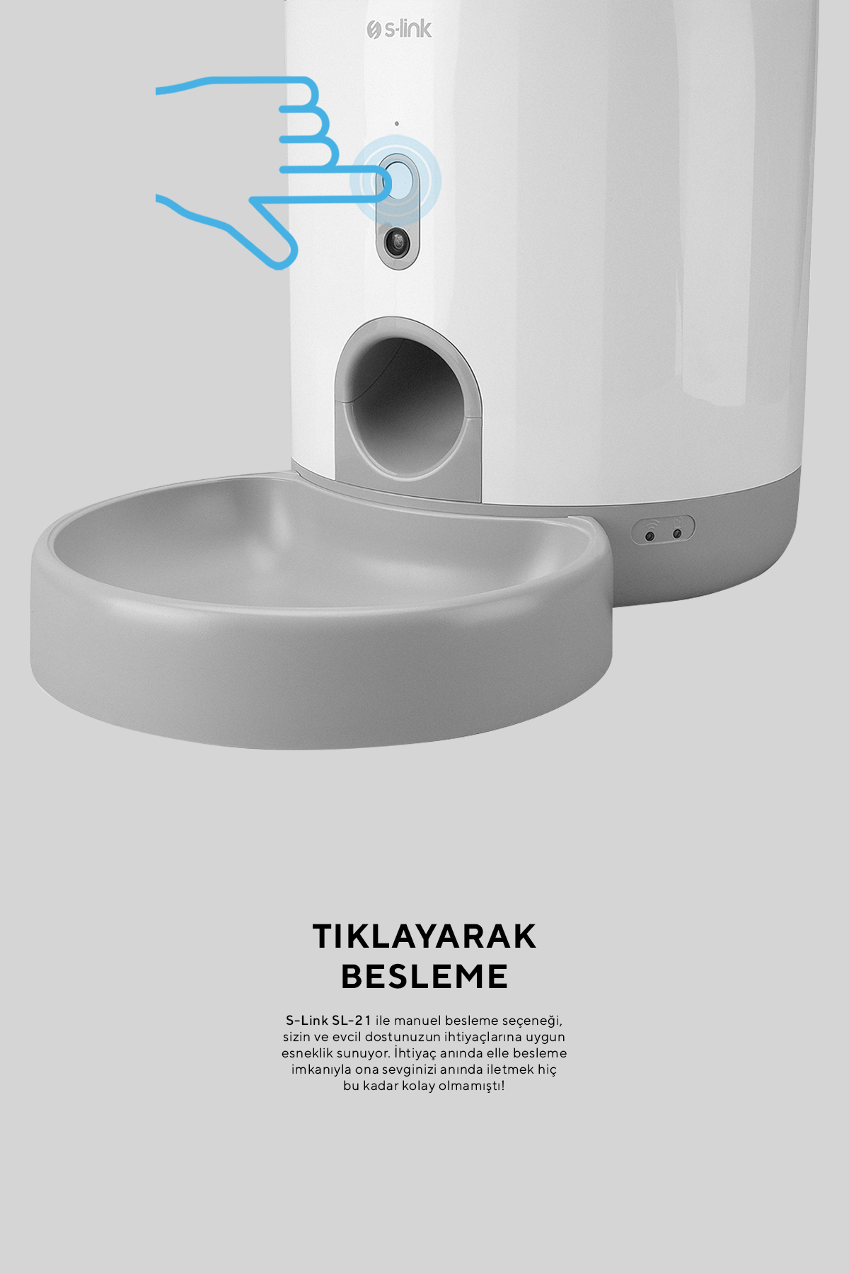 غذادهنده خودکار حیوانات اس‌لینک S-LINK SL-21 با دوربین 720p و ظرفیت ۲٫۶ لیتر 2.6l
