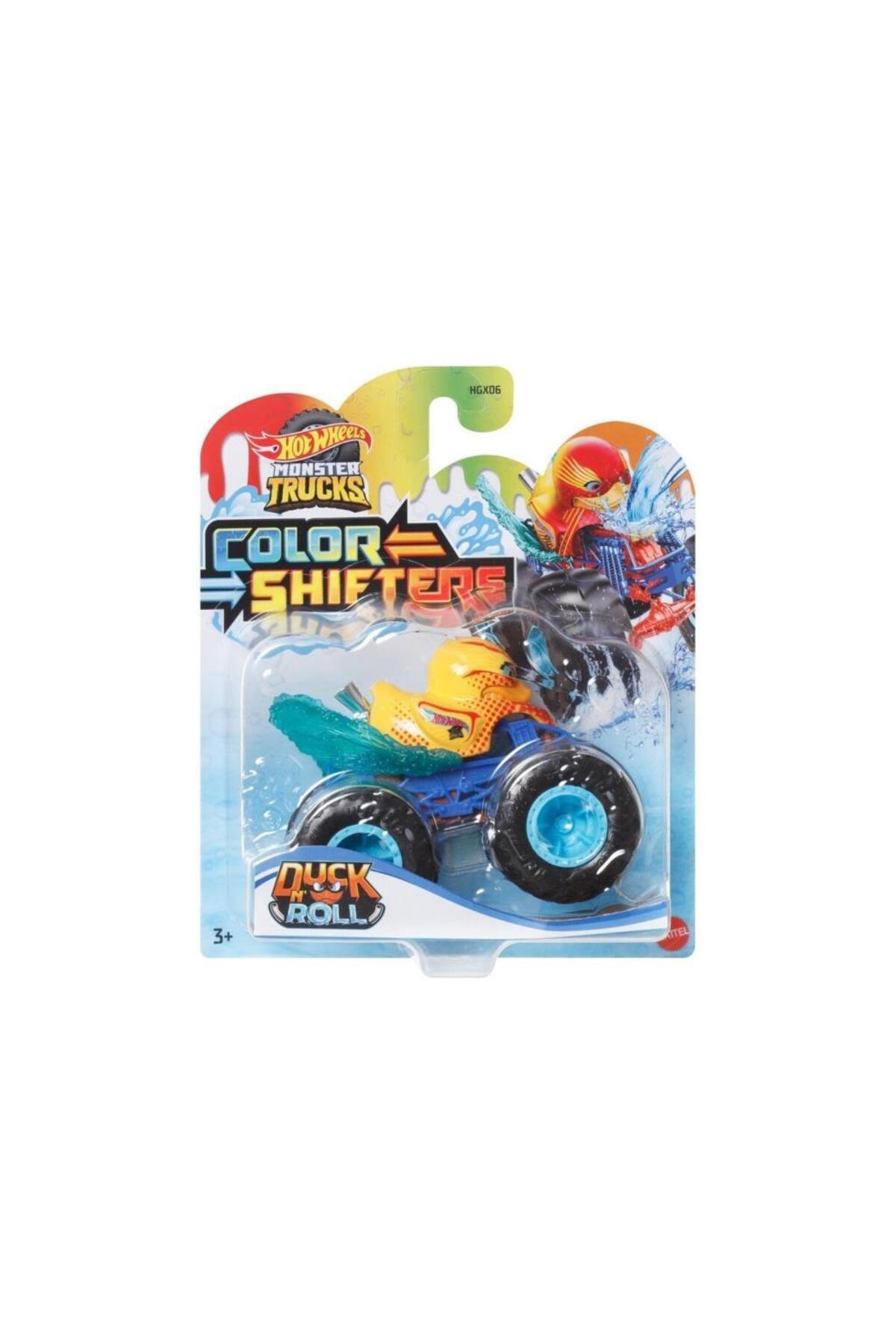 ماشین اسباب بازی دستگاه های هیولا کامیون رنگی HGX06 HVH84 DUCK'S ROLL هات ویلز اورجینال HOT WHEELS