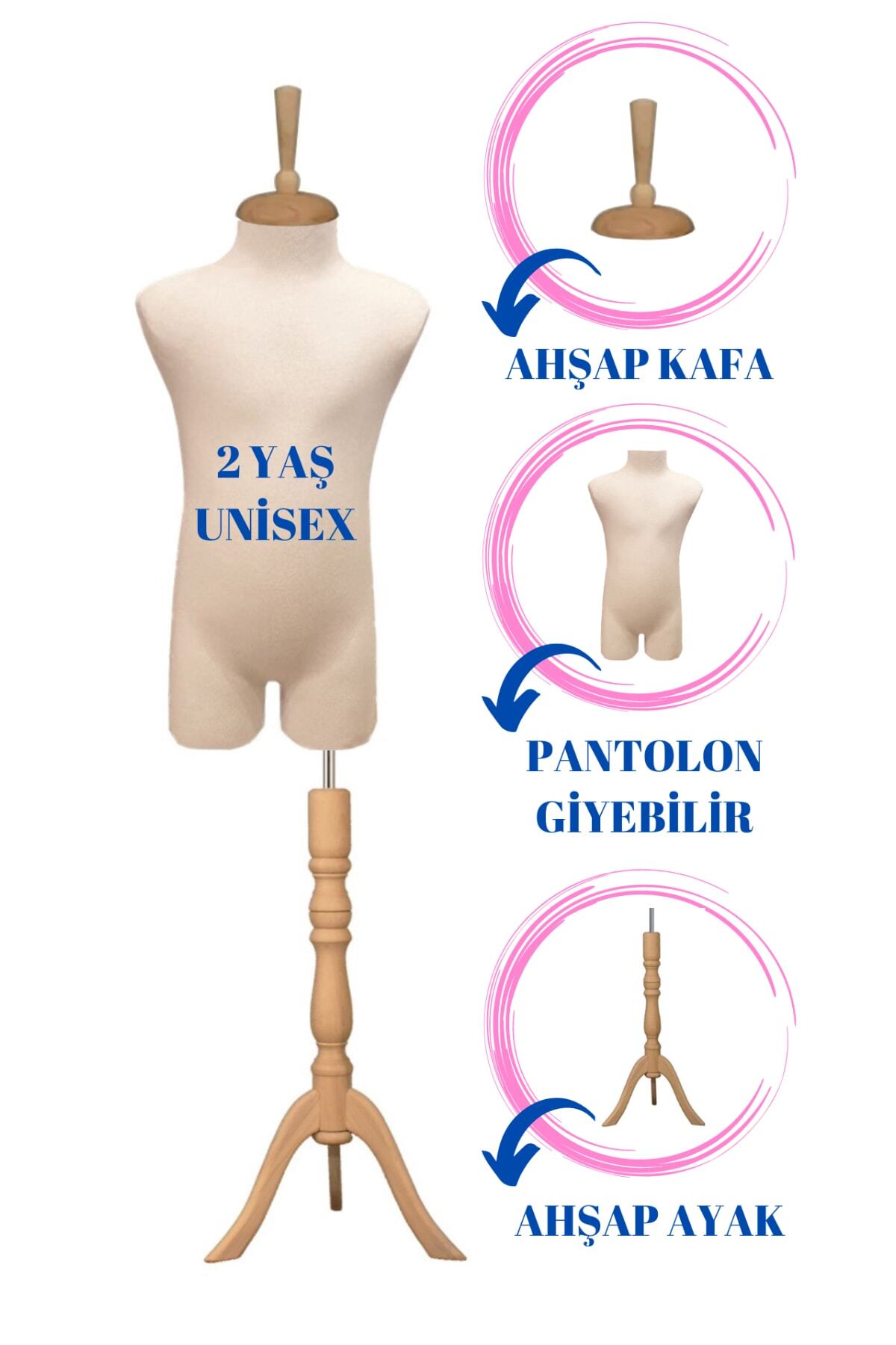 فیگور مانکن خیاط کودک 2 ساله که می تواند شلوار بپوشد ویترینی ضد سوزن Manken İstanbul